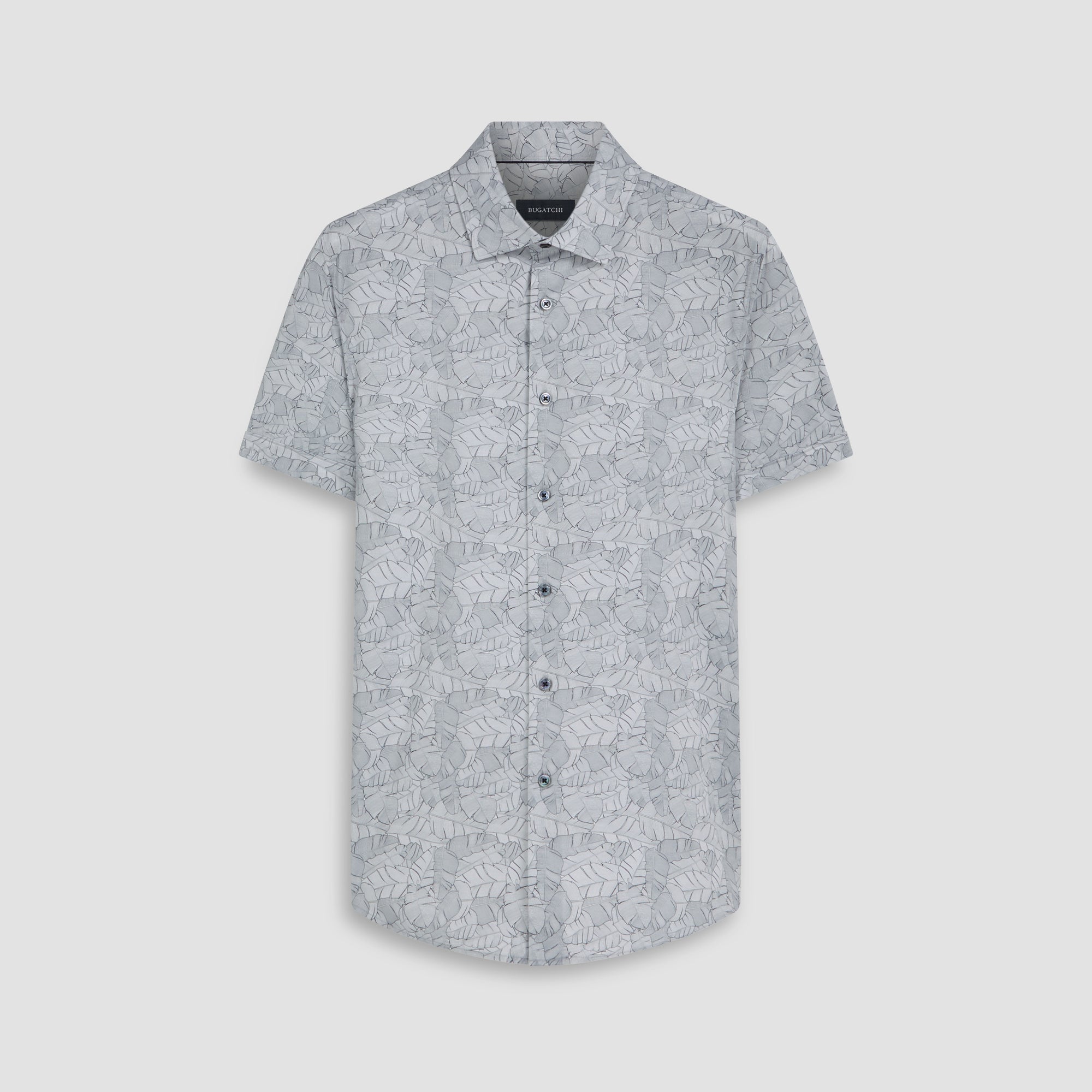Miles Leaf Print OoohCotton Short Sleeve Shirt