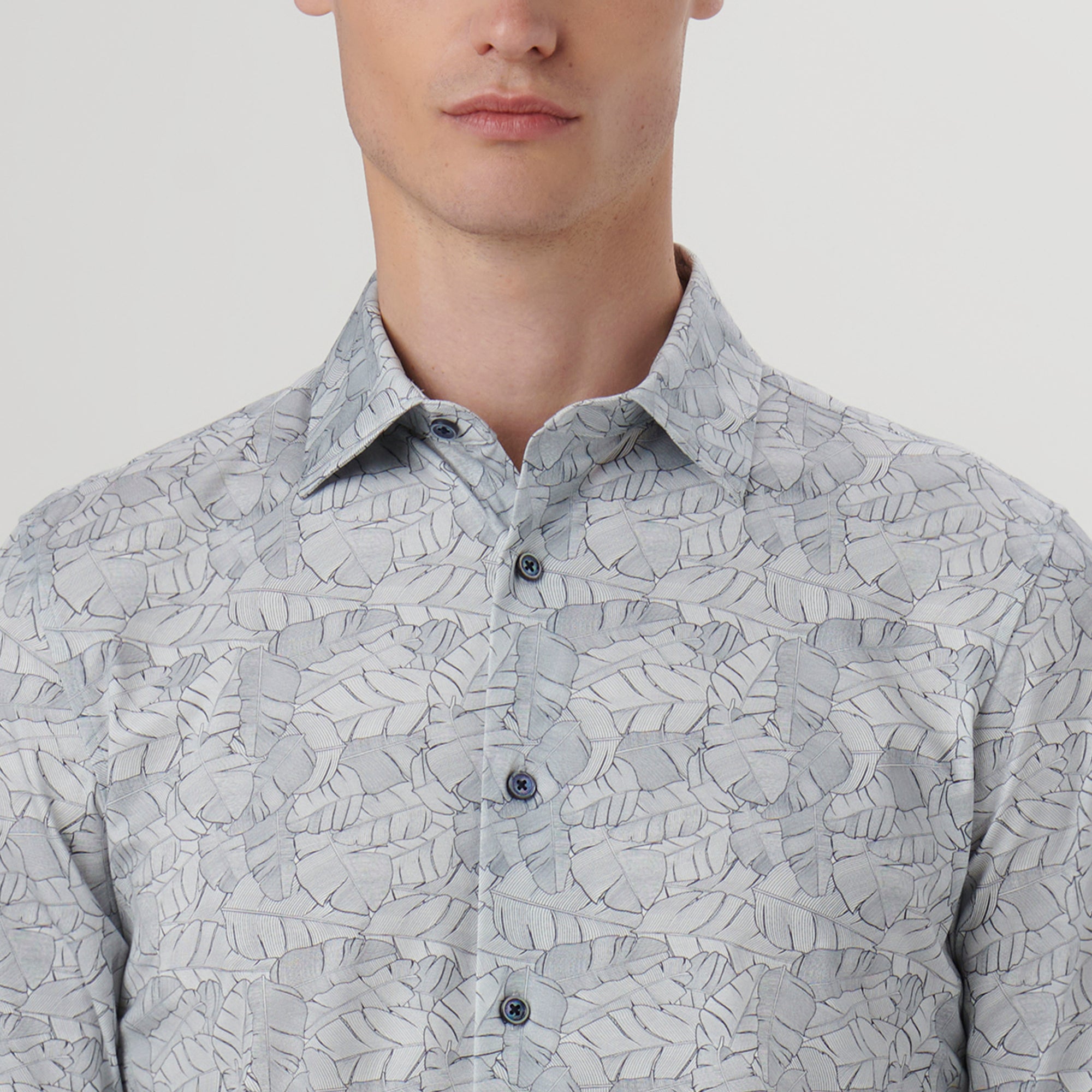 James Leaf Print OoohCotton Shirt