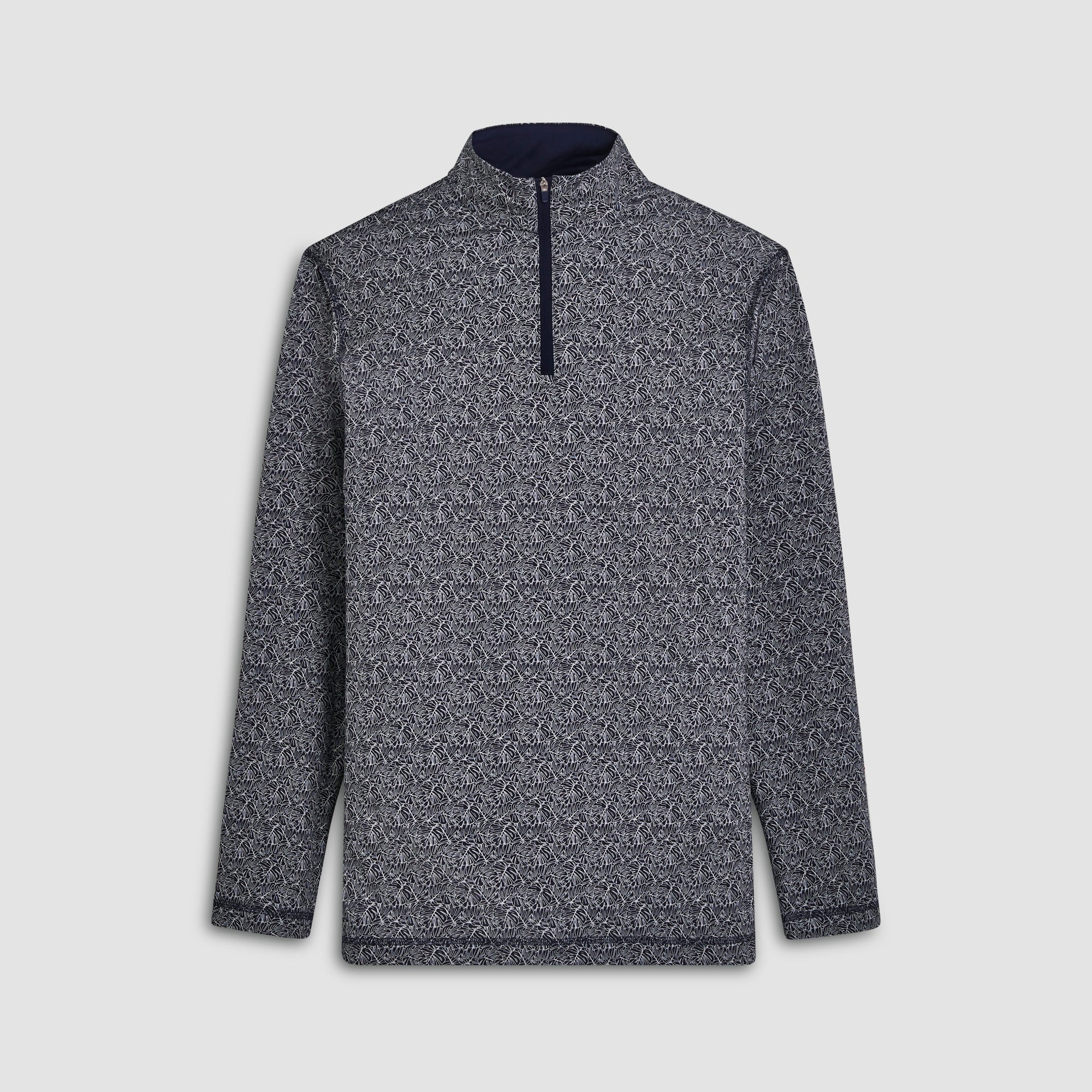 Anthony Leaf Print OoohCotton Quarter Zip Pullover