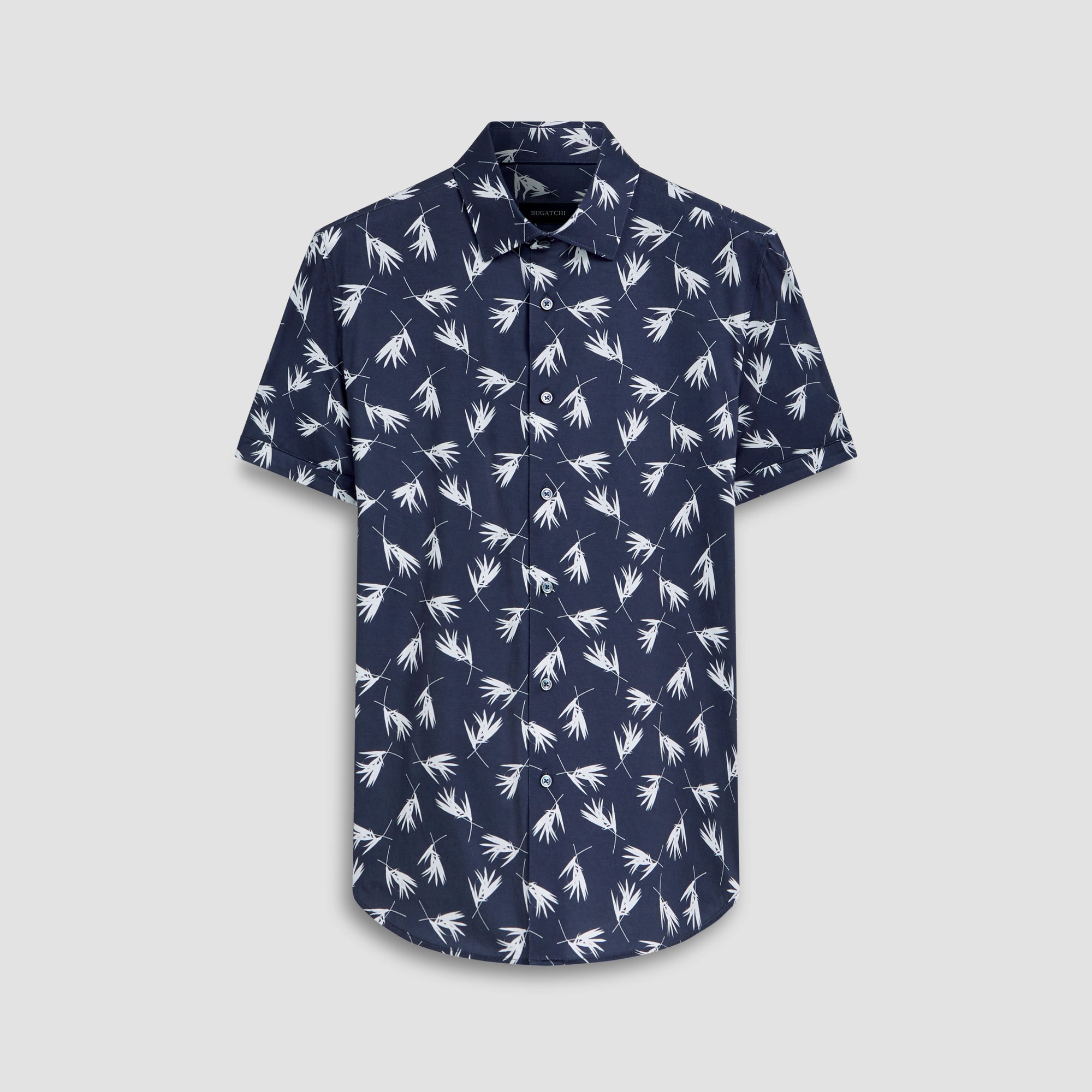Miles Leaf Print OoohCotton Short Sleeve Shirt