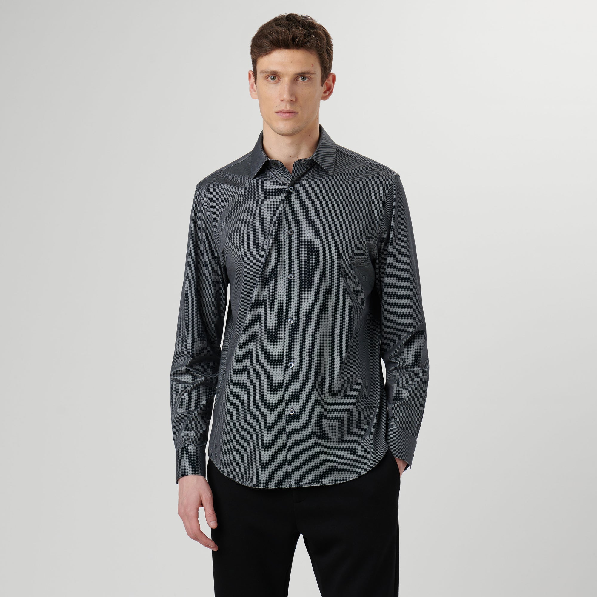 James Diagonal Stripe OoohCotton Shirt
