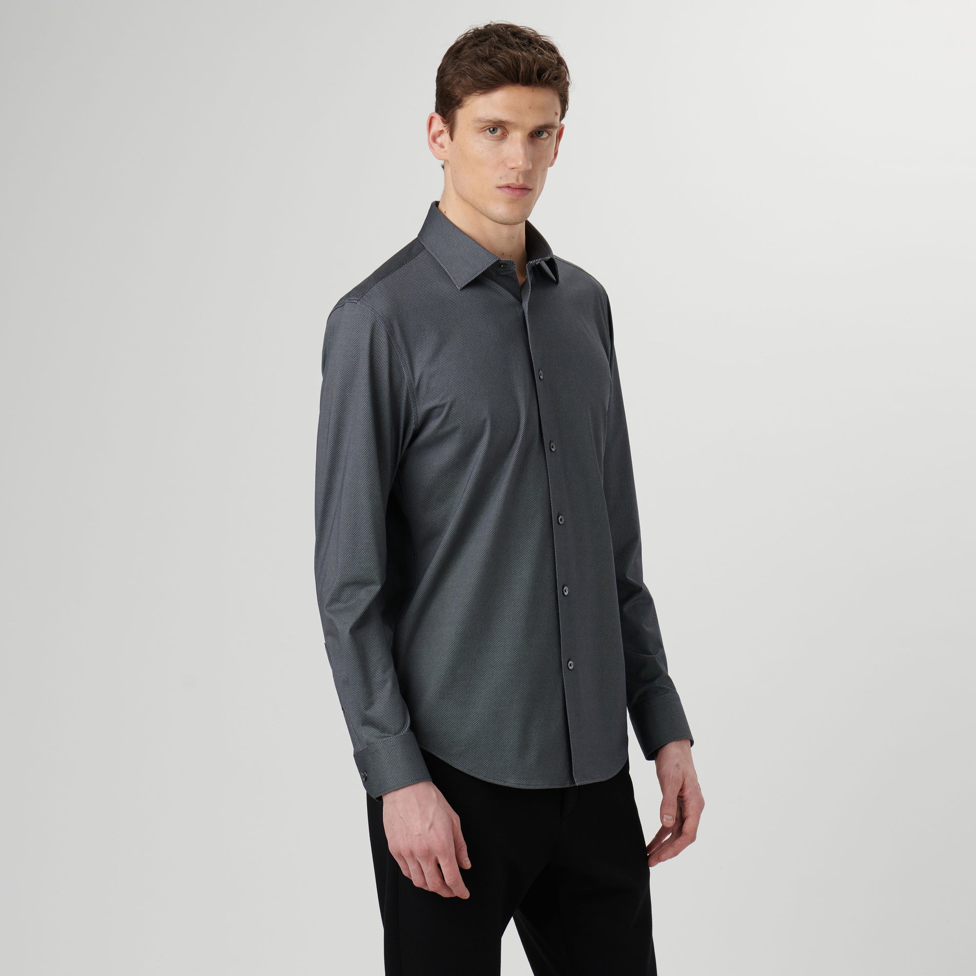 James Diagonal Stripe OoohCotton Shirt