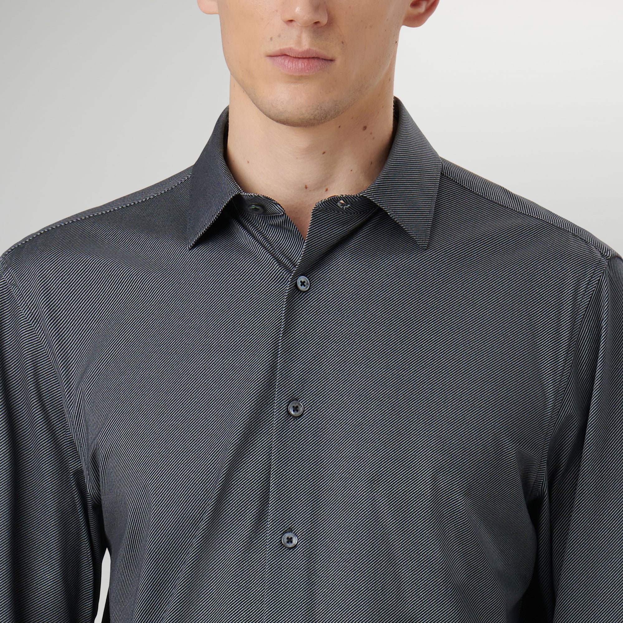 James Diagonal Stripe OoohCotton Shirt