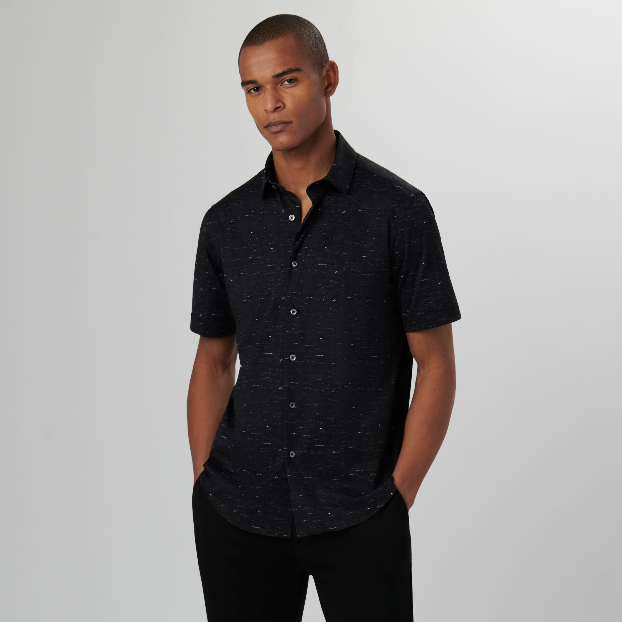 Miles Melange OoohCotton Short Sleeve Shirt