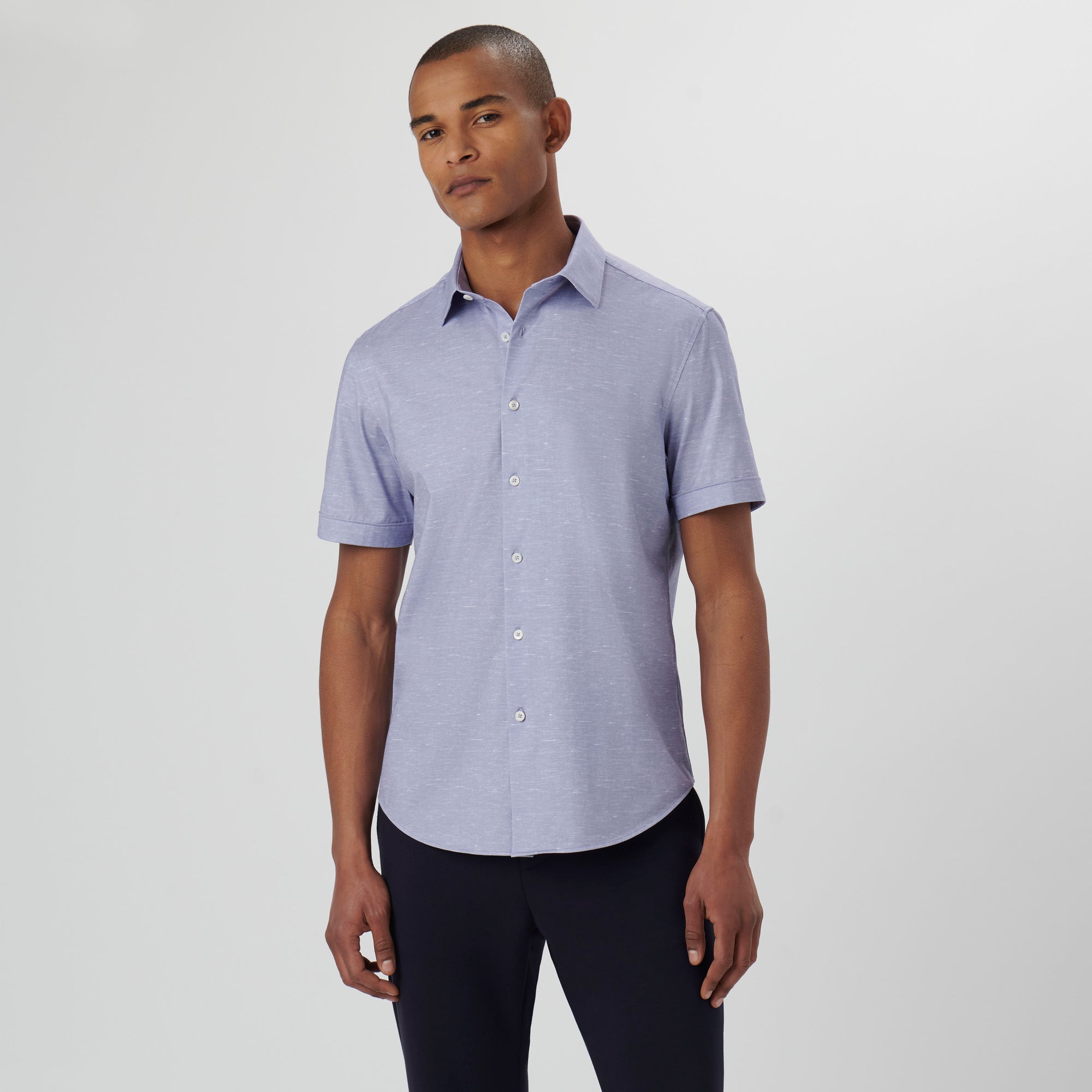Miles Melange OoohCotton Short Sleeve Shirt