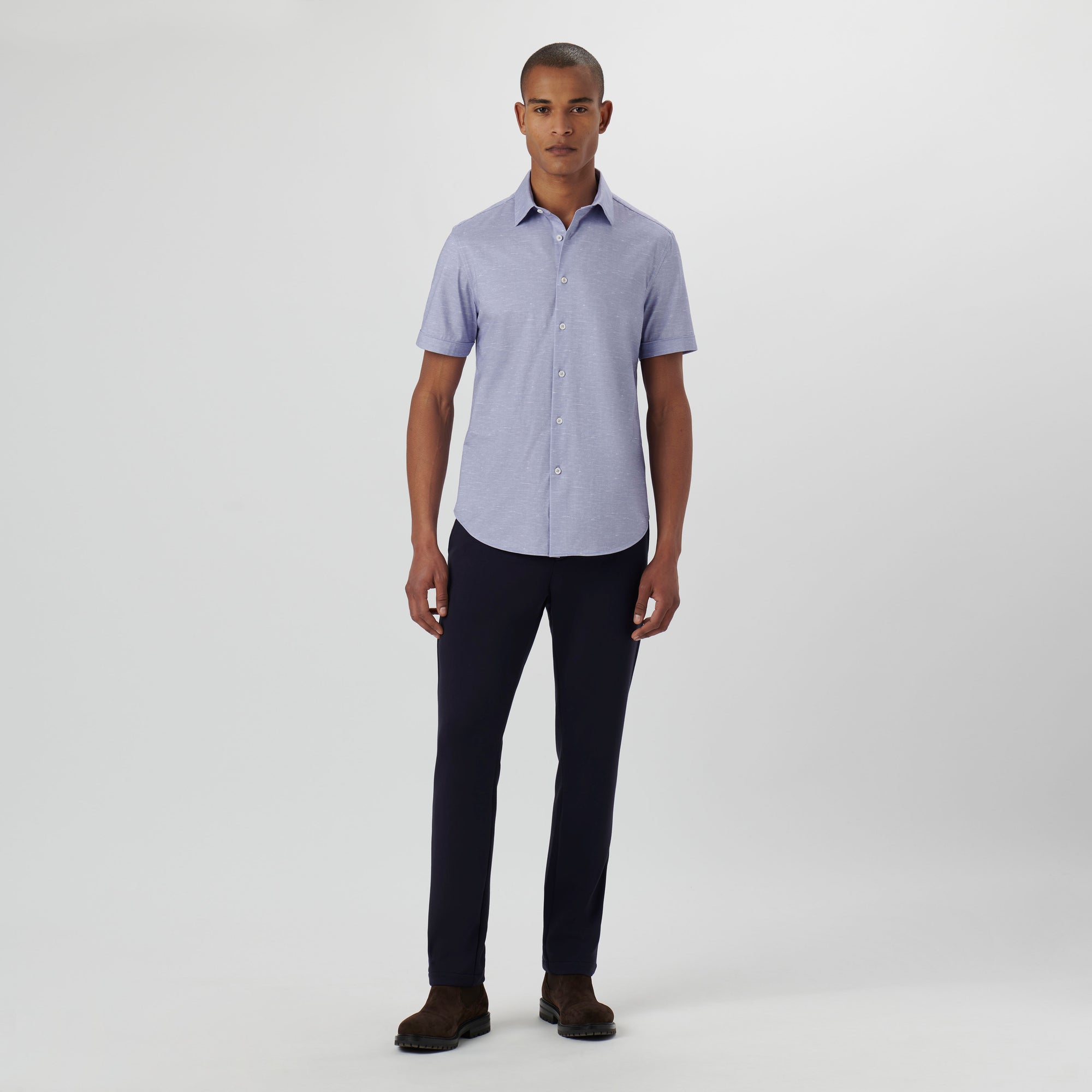 Miles Melange OoohCotton Short Sleeve Shirt