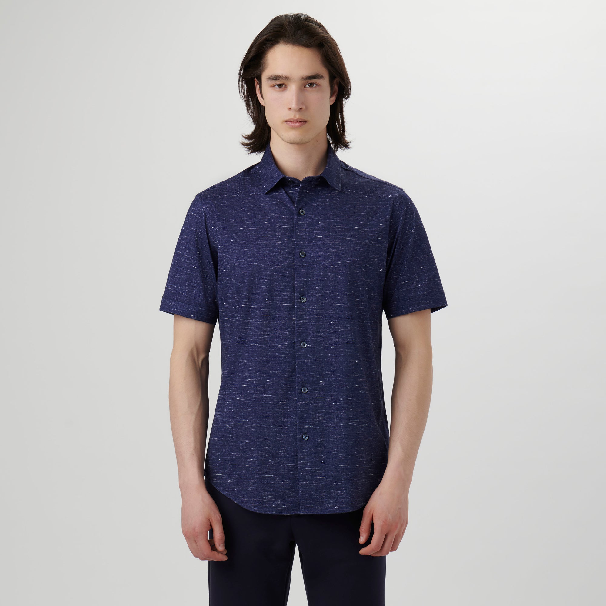 Miles Melange OoohCotton Short Sleeve Shirt
