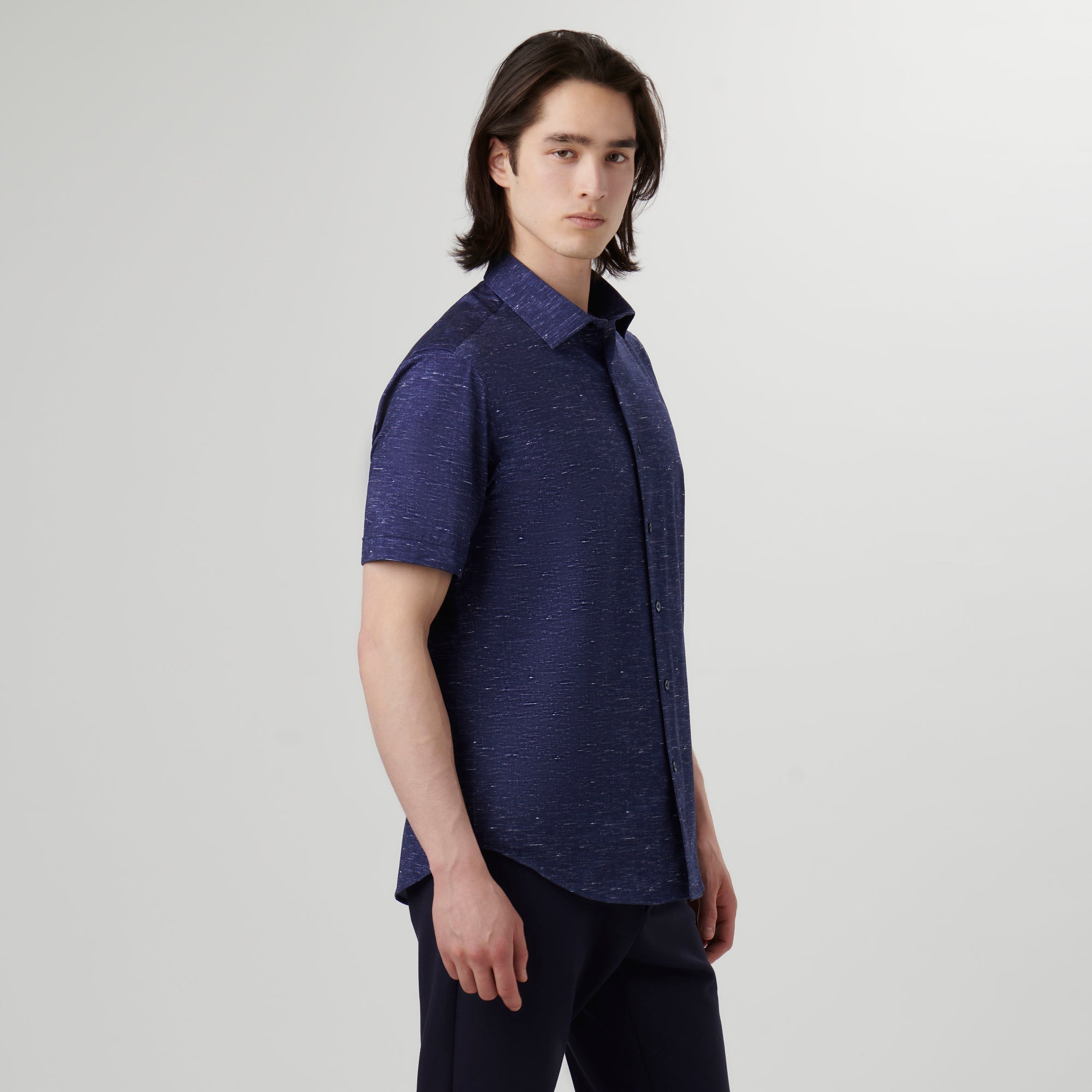 Miles Melange OoohCotton Short Sleeve Shirt
