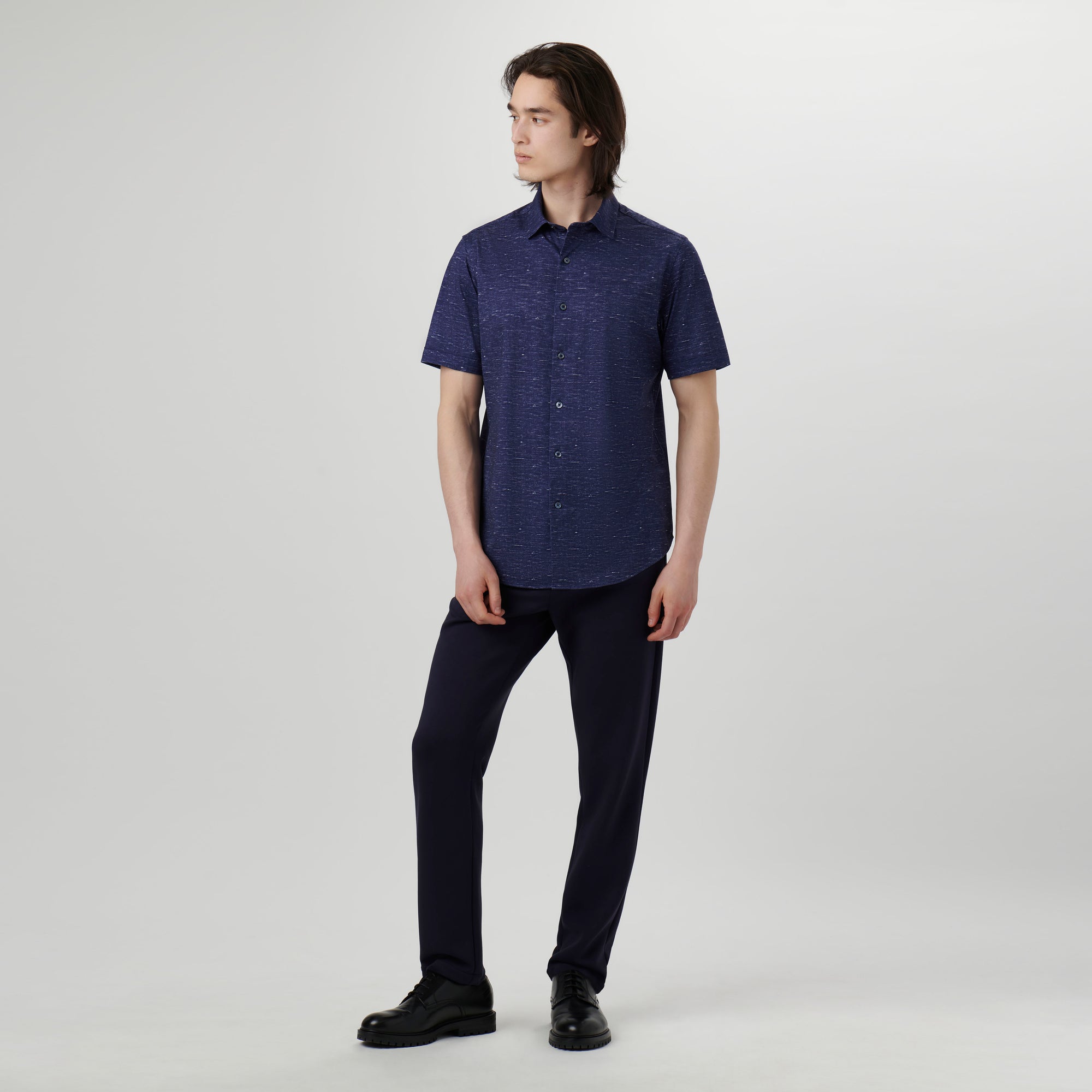 Miles Melange OoohCotton Short Sleeve Shirt