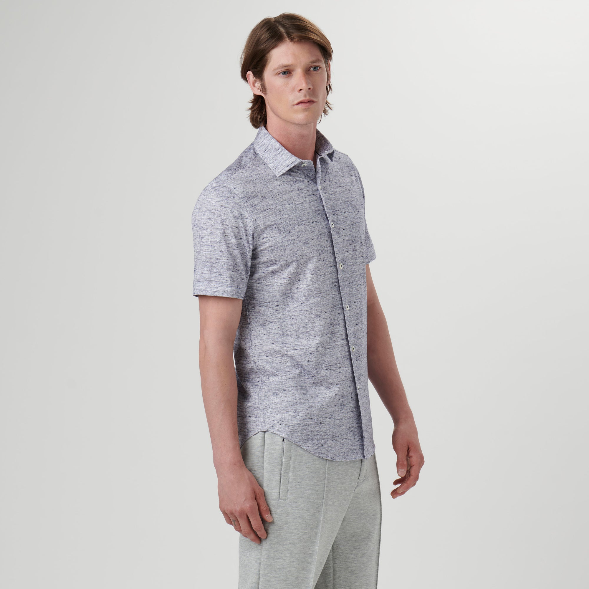 Miles Melange OoohCotton Short Sleeve Shirt