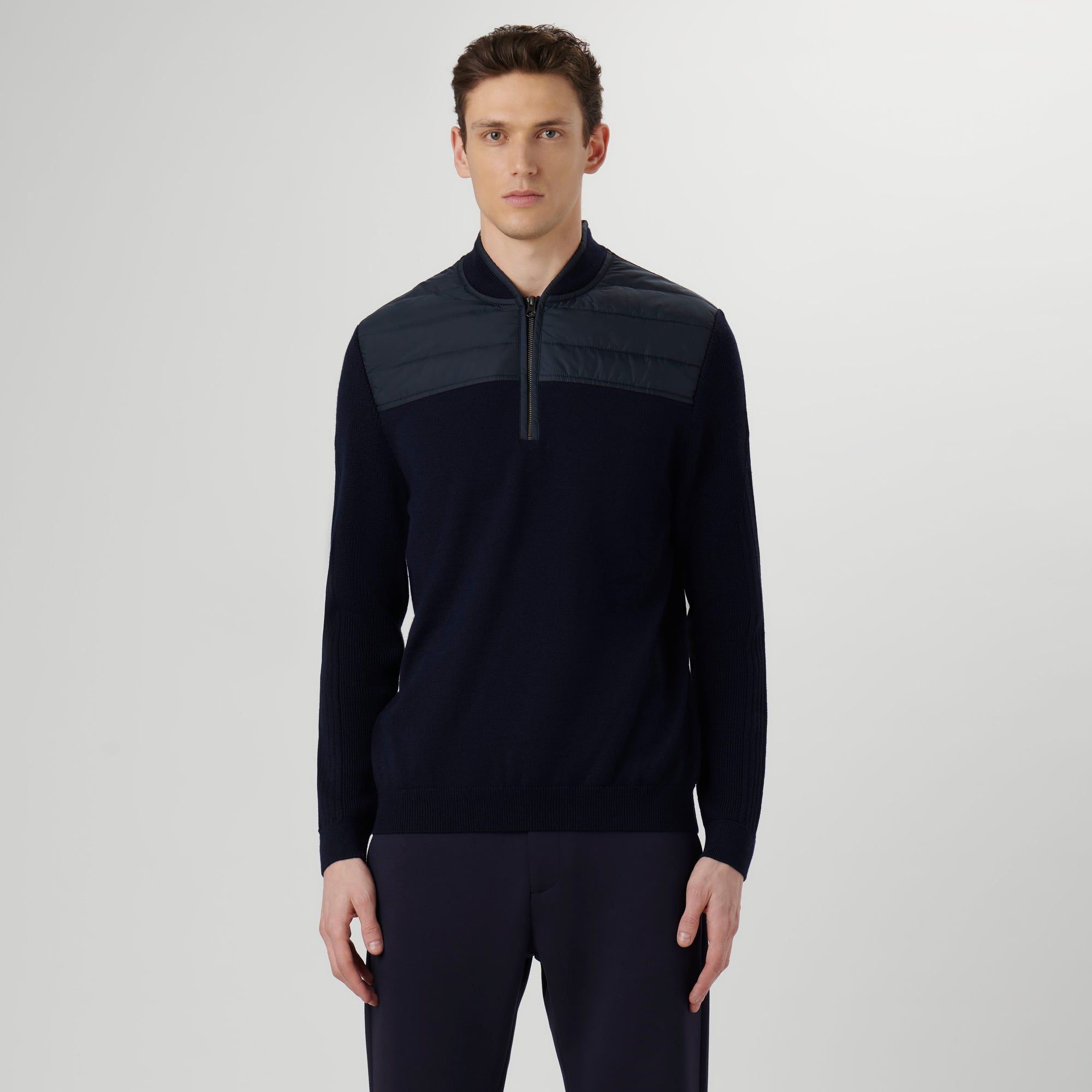 Solid Quarter Zip Sweater
