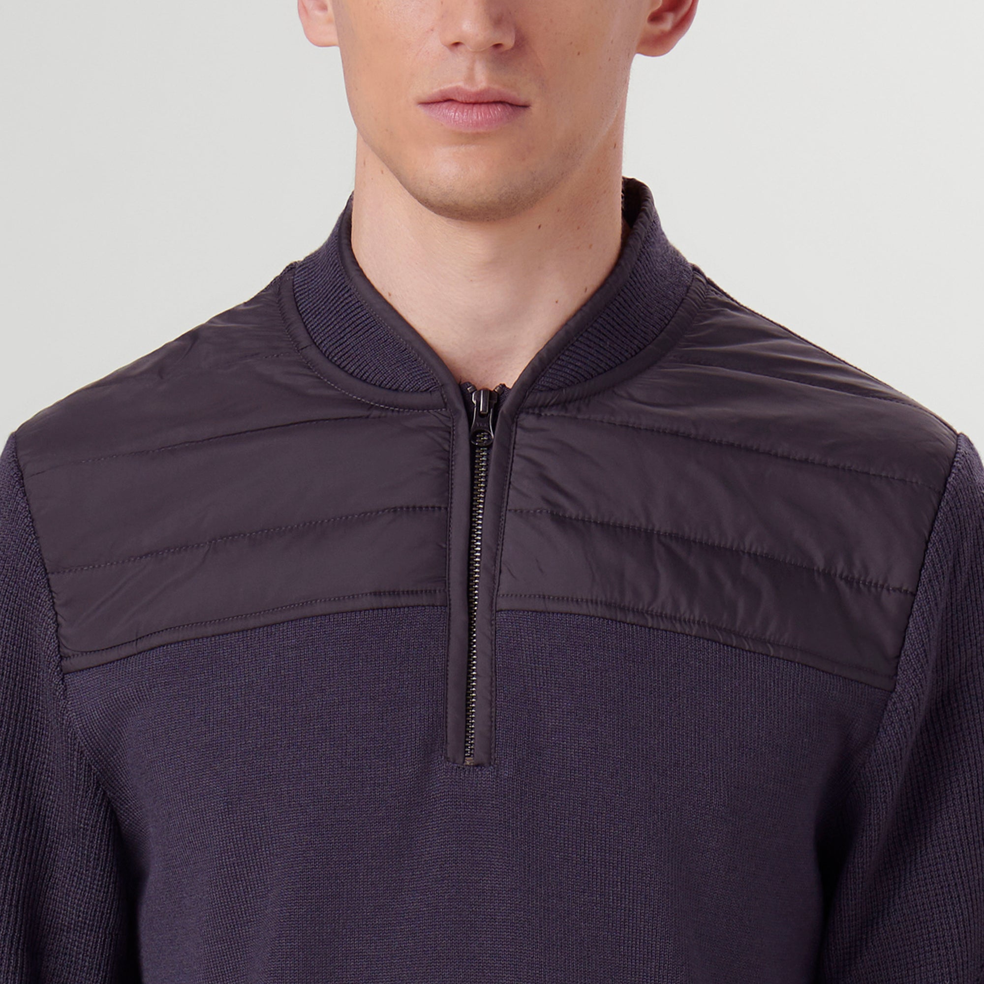 Solid Quarter Zip Sweater
