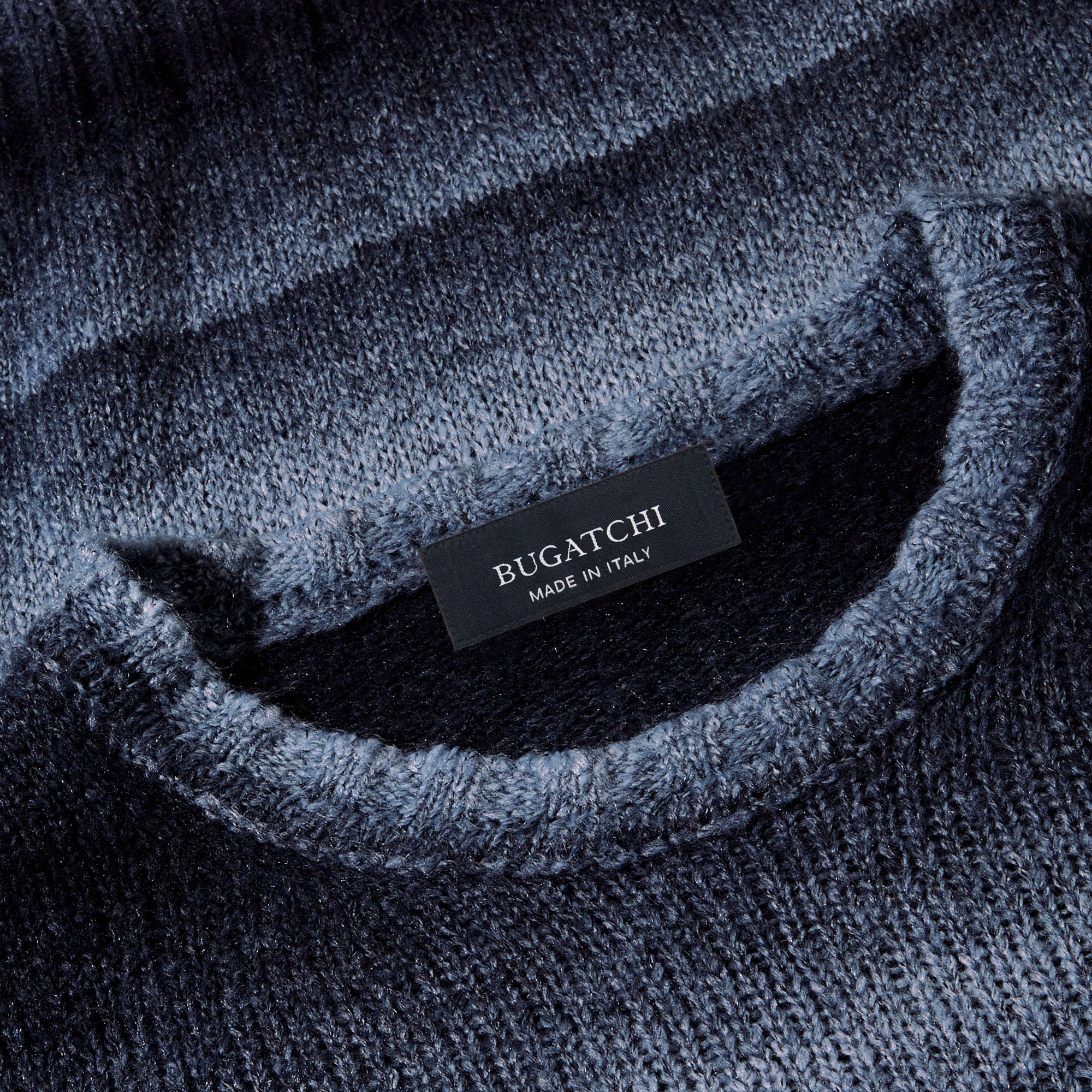 Gradient Striped Crew Neck Sweater