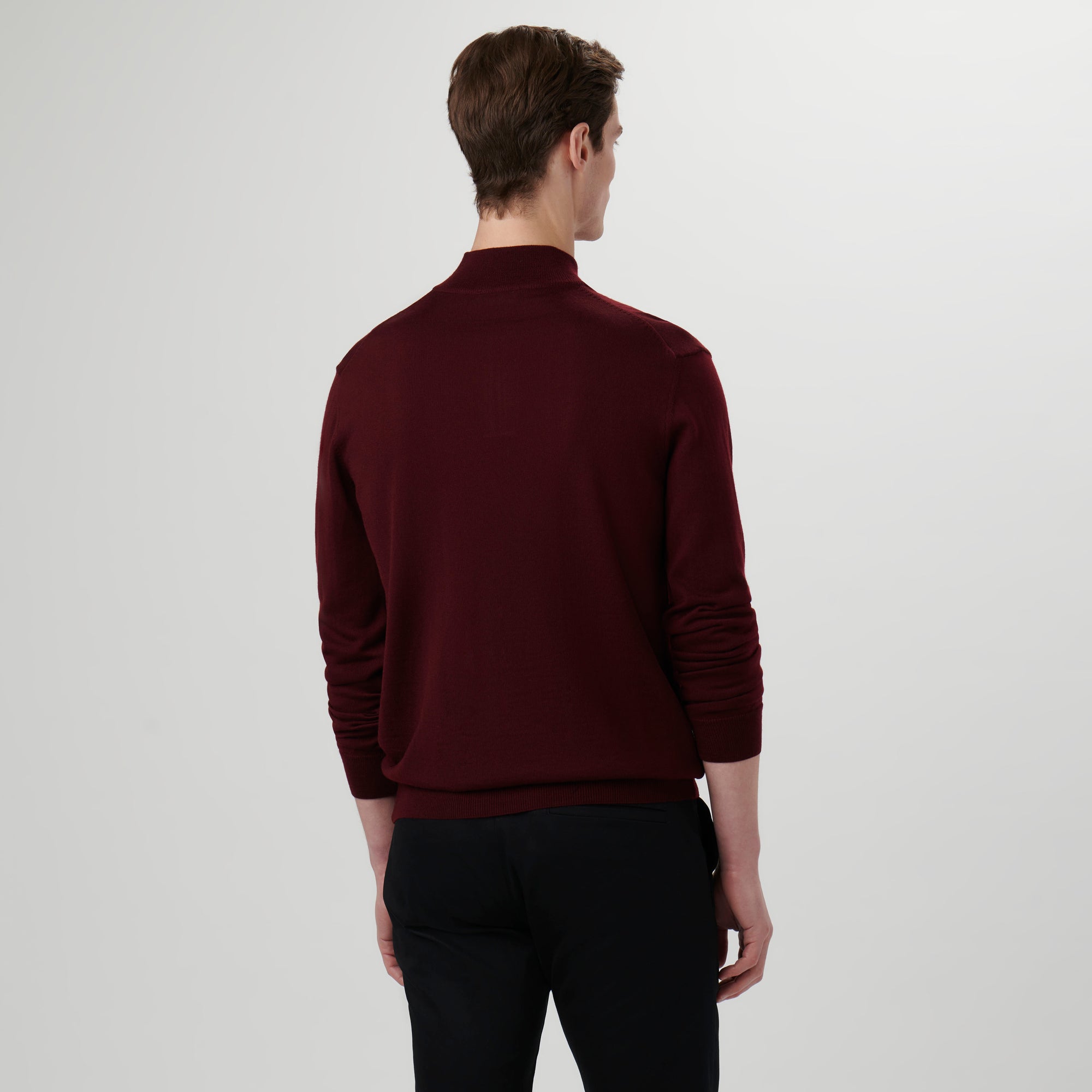 Super Merino Solid Quarter Zip Sweater