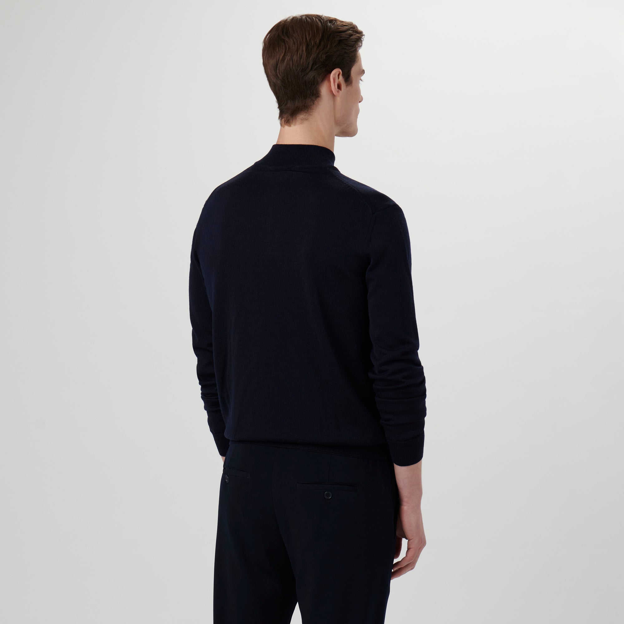 Super Merino Solid Quarter Zip Sweater