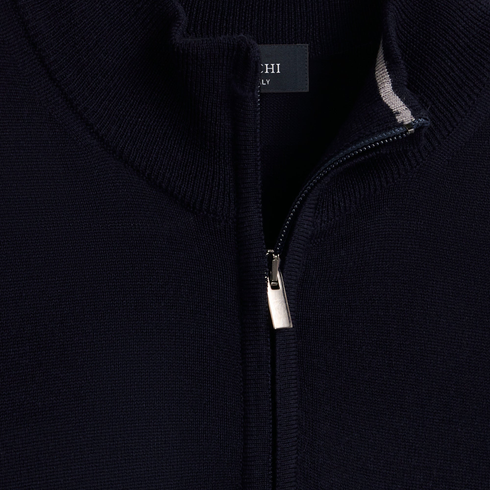 Super Merino Solid Quarter Zip Sweater