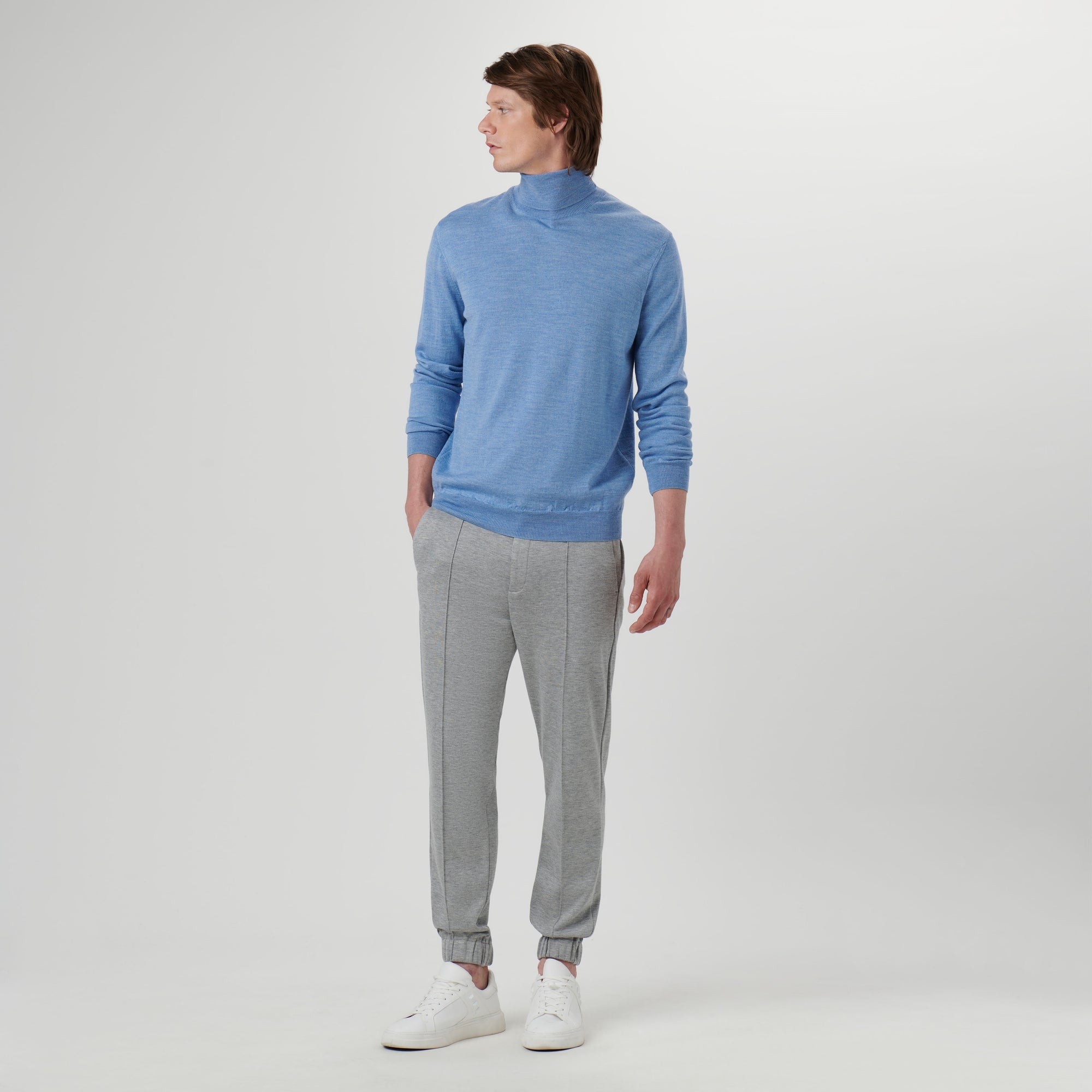 Super Merino Solid Turtleneck Sweater