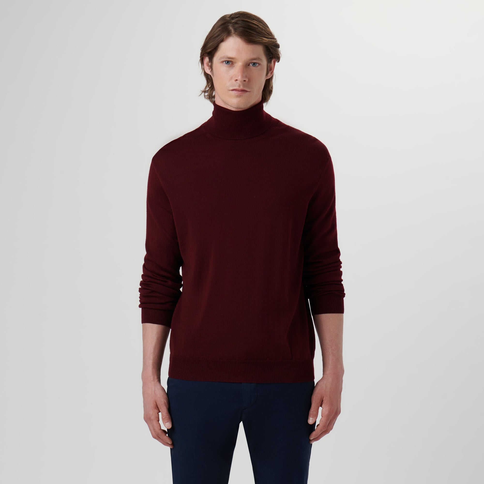 Super Merino Solid Turtleneck Sweater