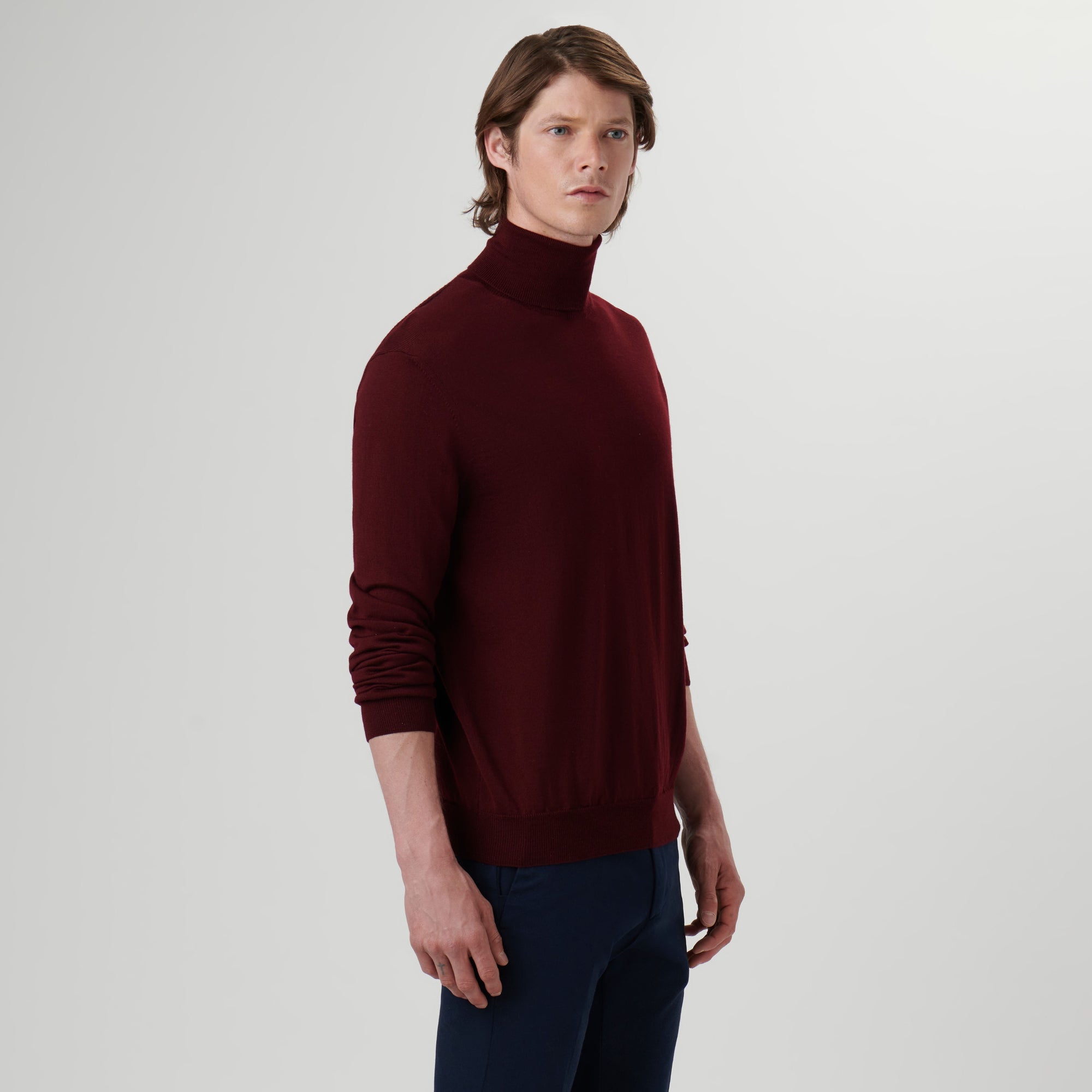 Super Merino Solid Turtleneck Sweater