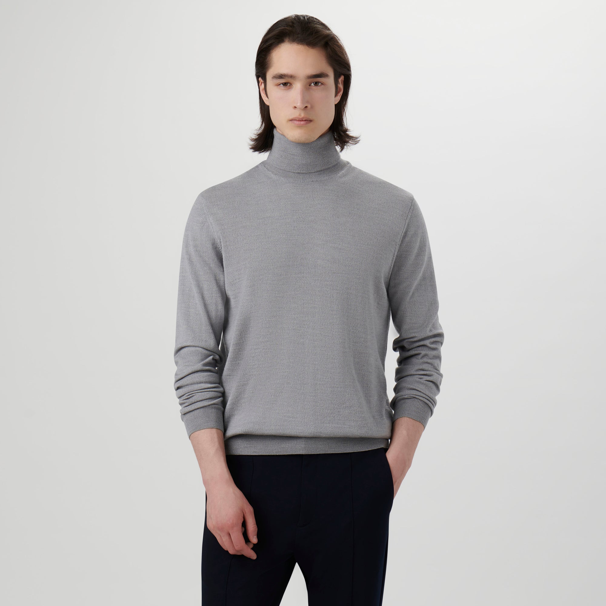 Super Merino Solid Turtleneck Sweater