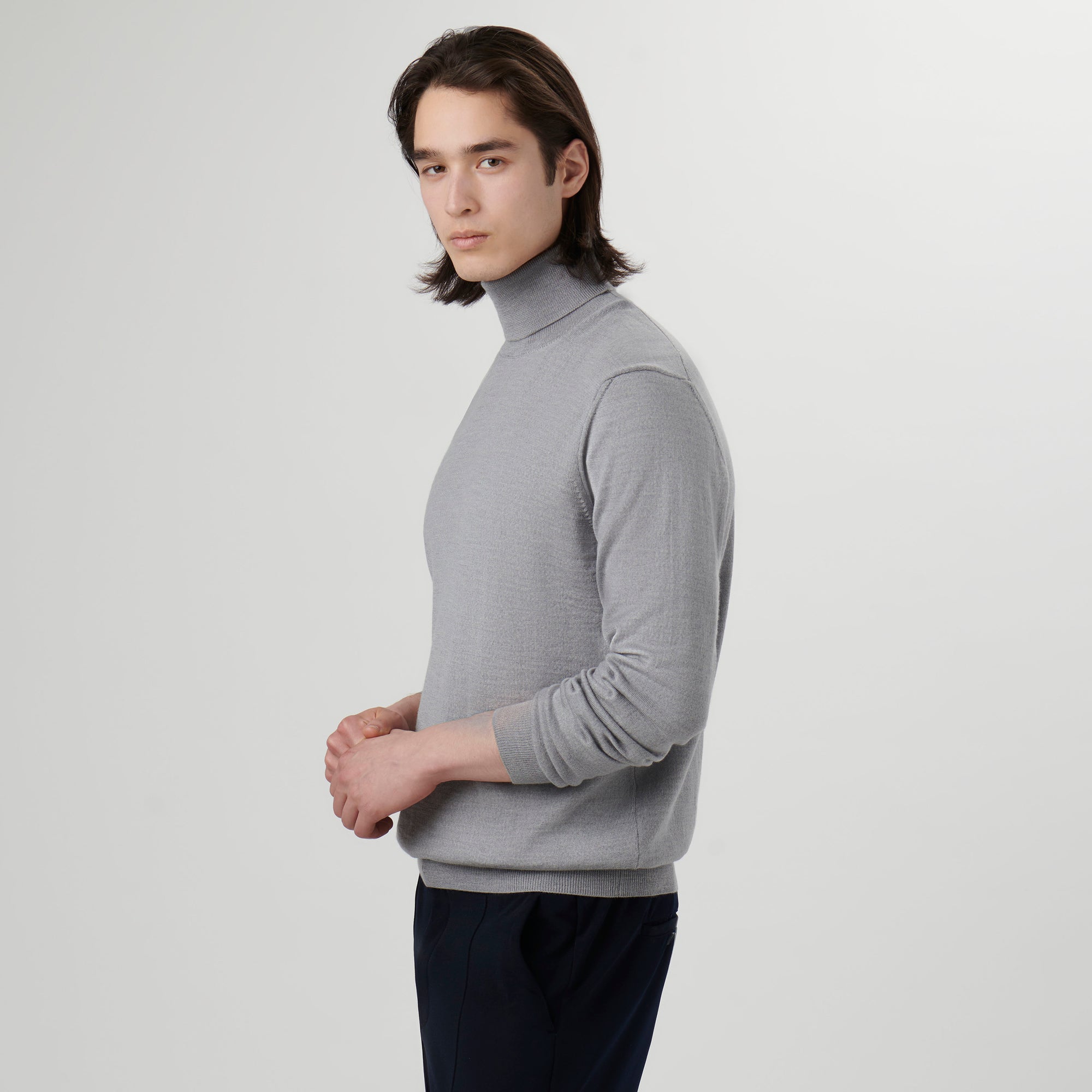 Super Merino Solid Turtleneck Sweater
