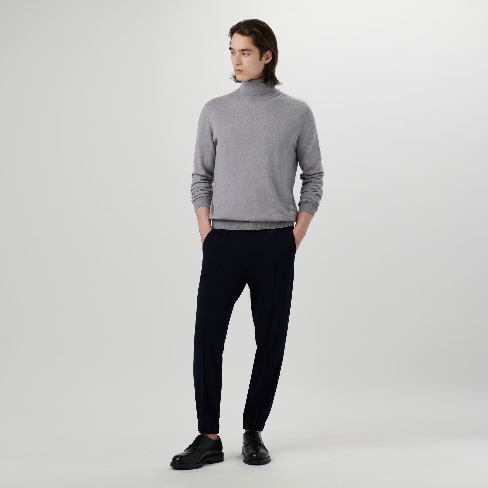 Super Merino Solid Turtleneck Sweater