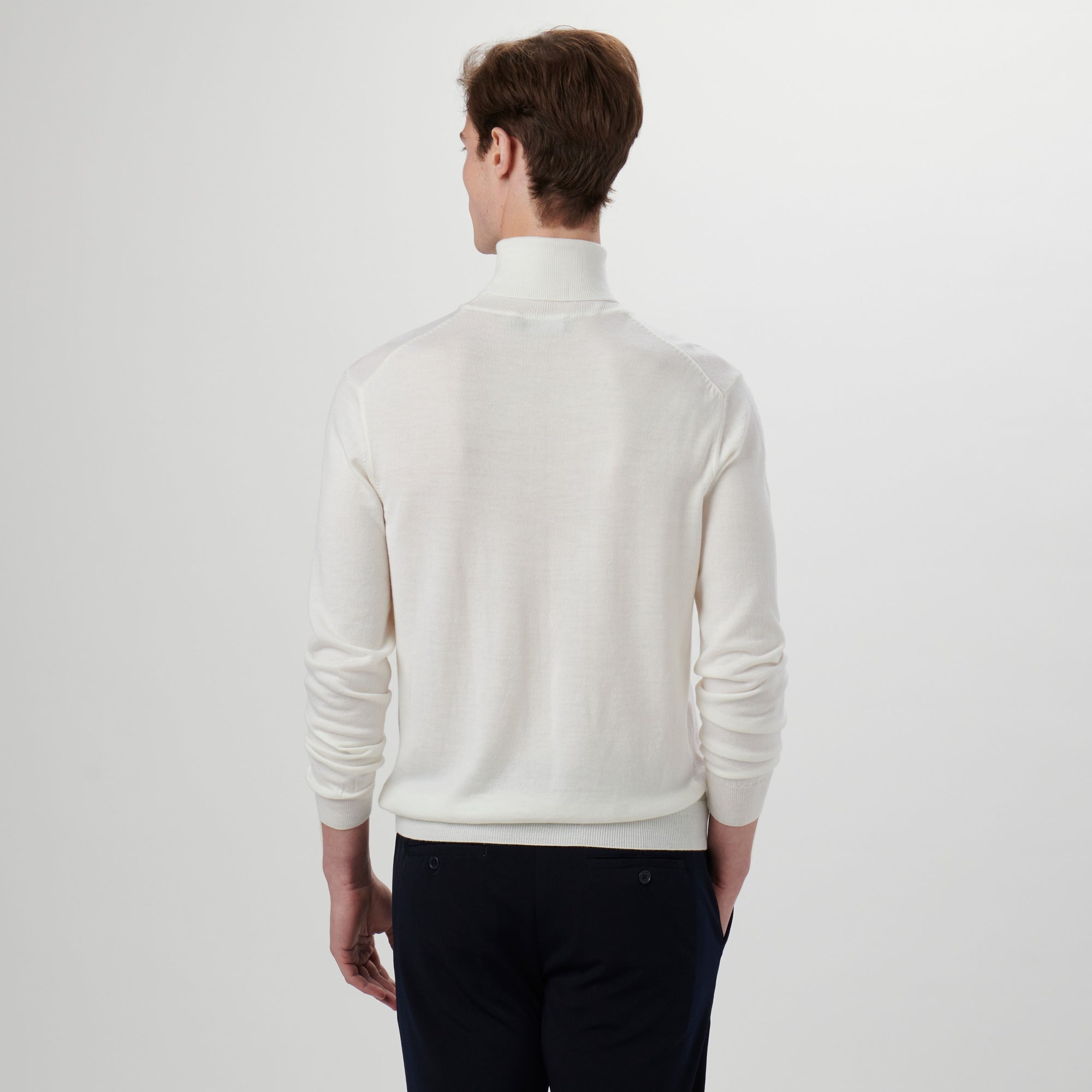 Super Merino Solid Turtleneck Sweater