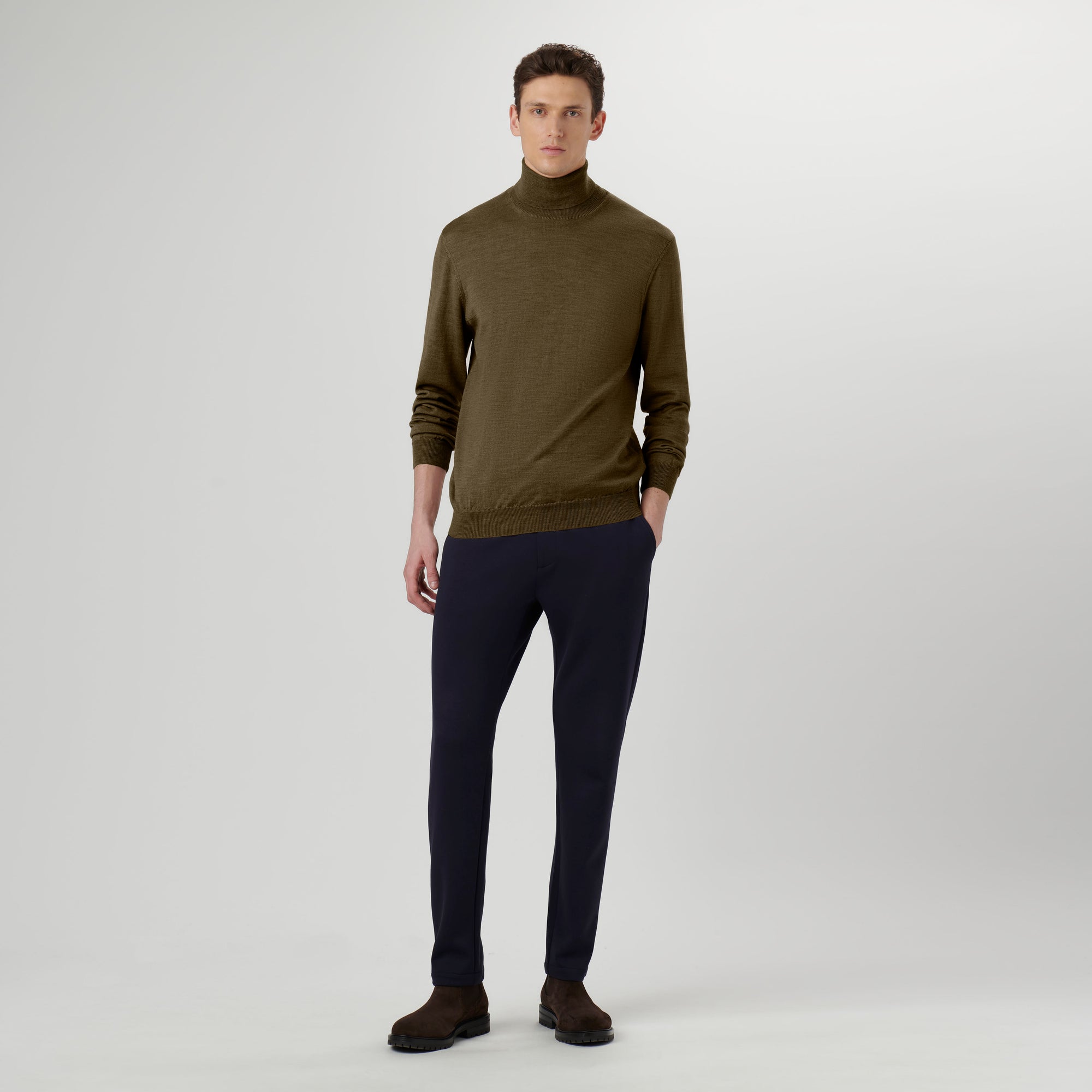 Super Merino Solid Turtleneck Sweater