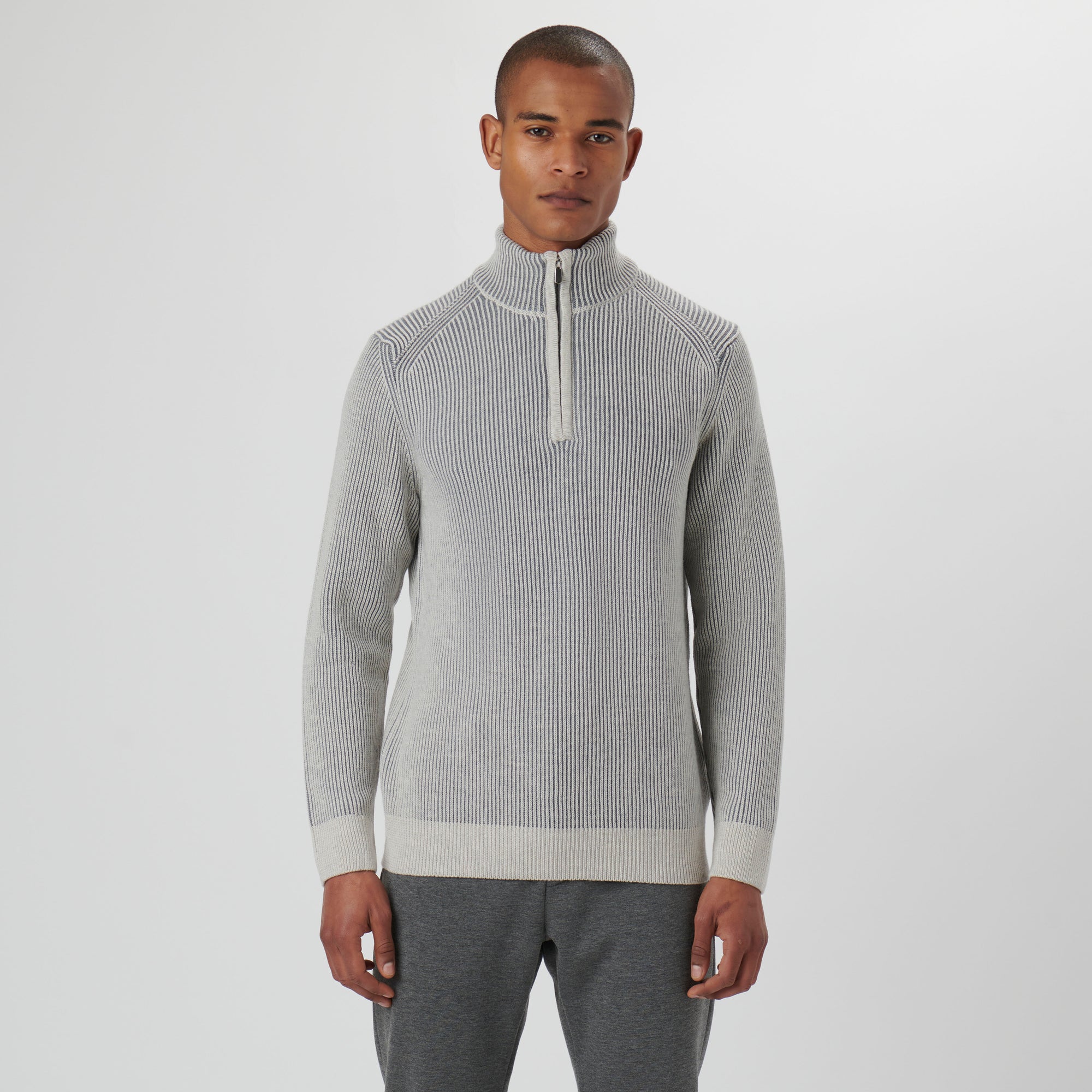 Cable Knit Quarter Zip Sweater