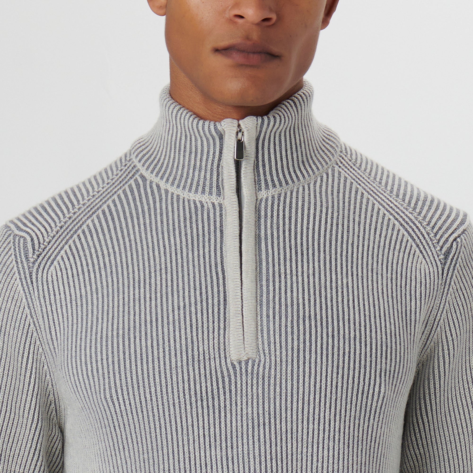 Cable Knit Quarter Zip Sweater
