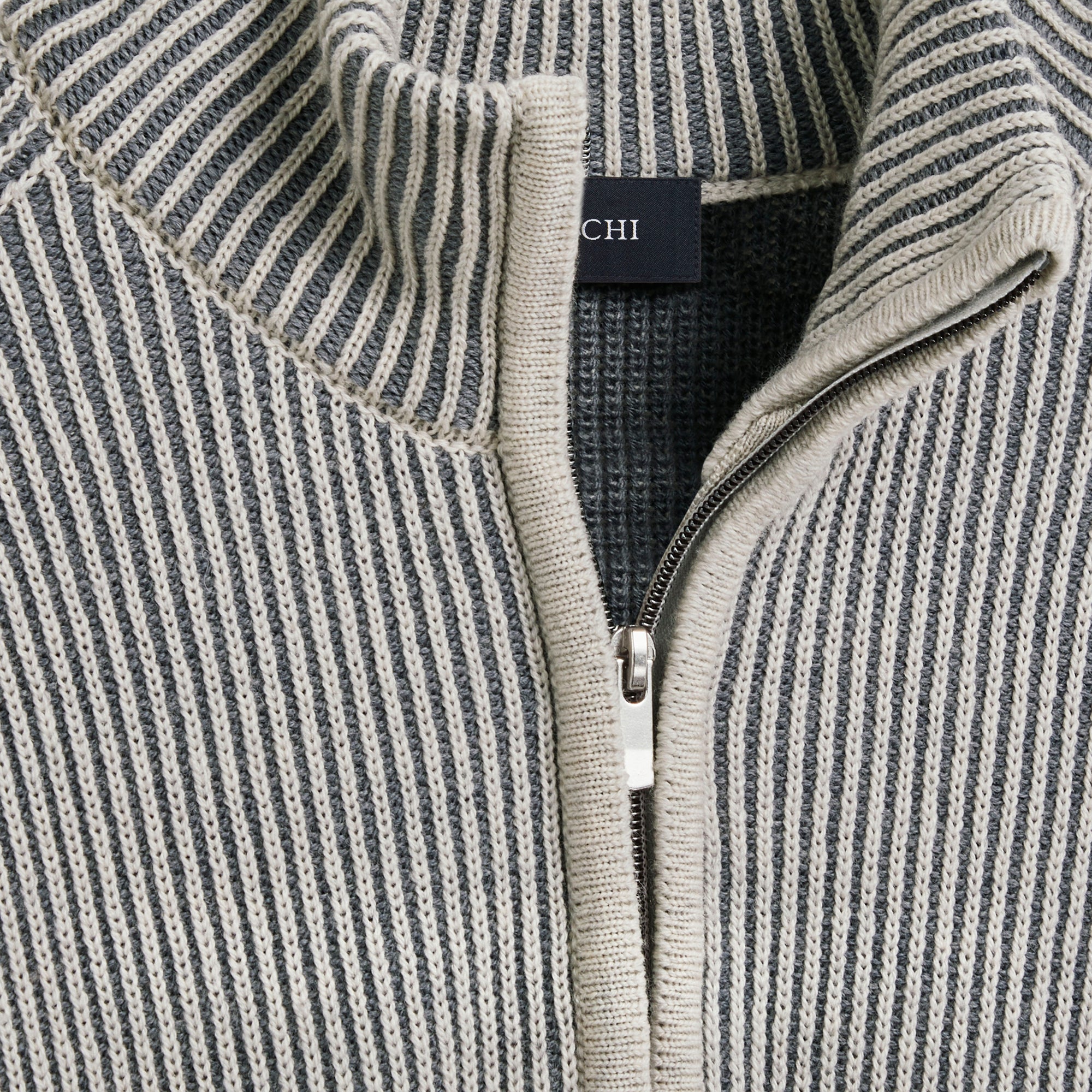 Cable Knit Quarter Zip Sweater