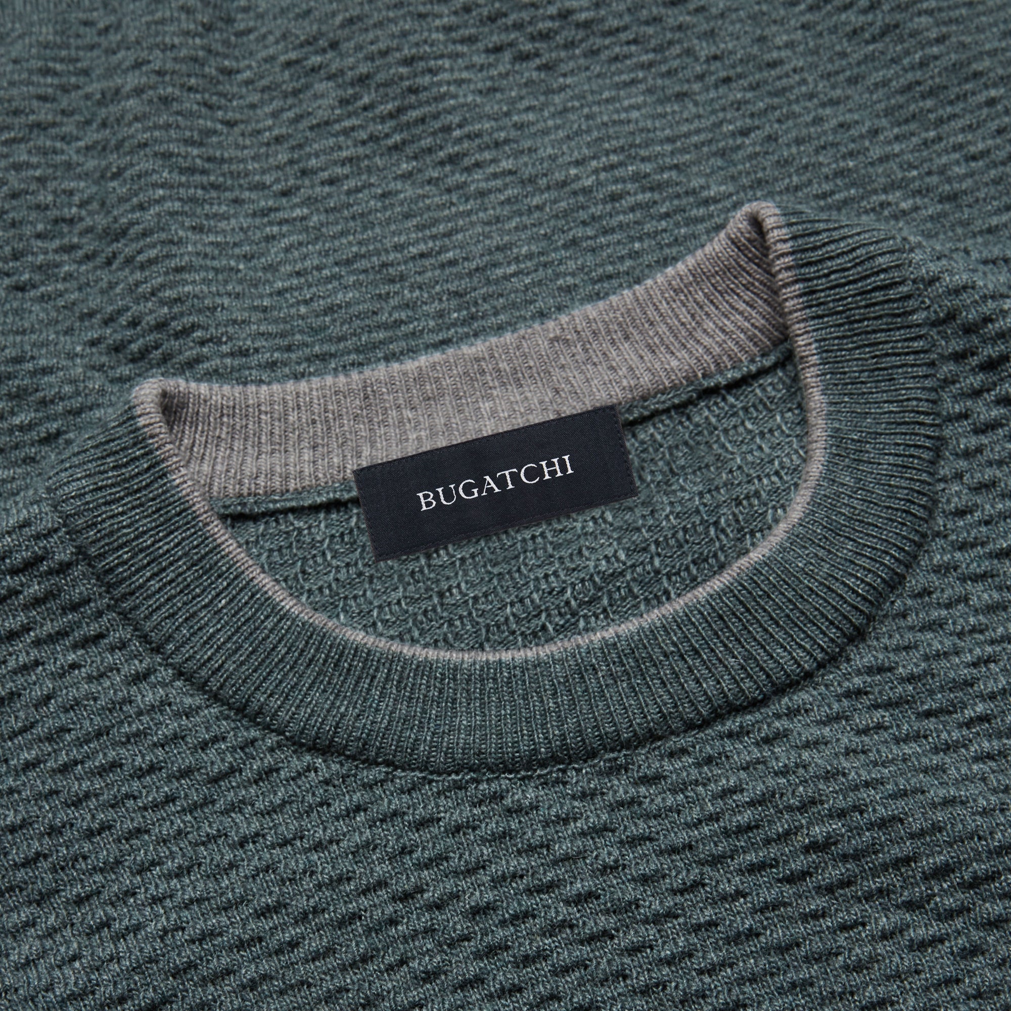 Waffle Stitch Crew Neck Sweater