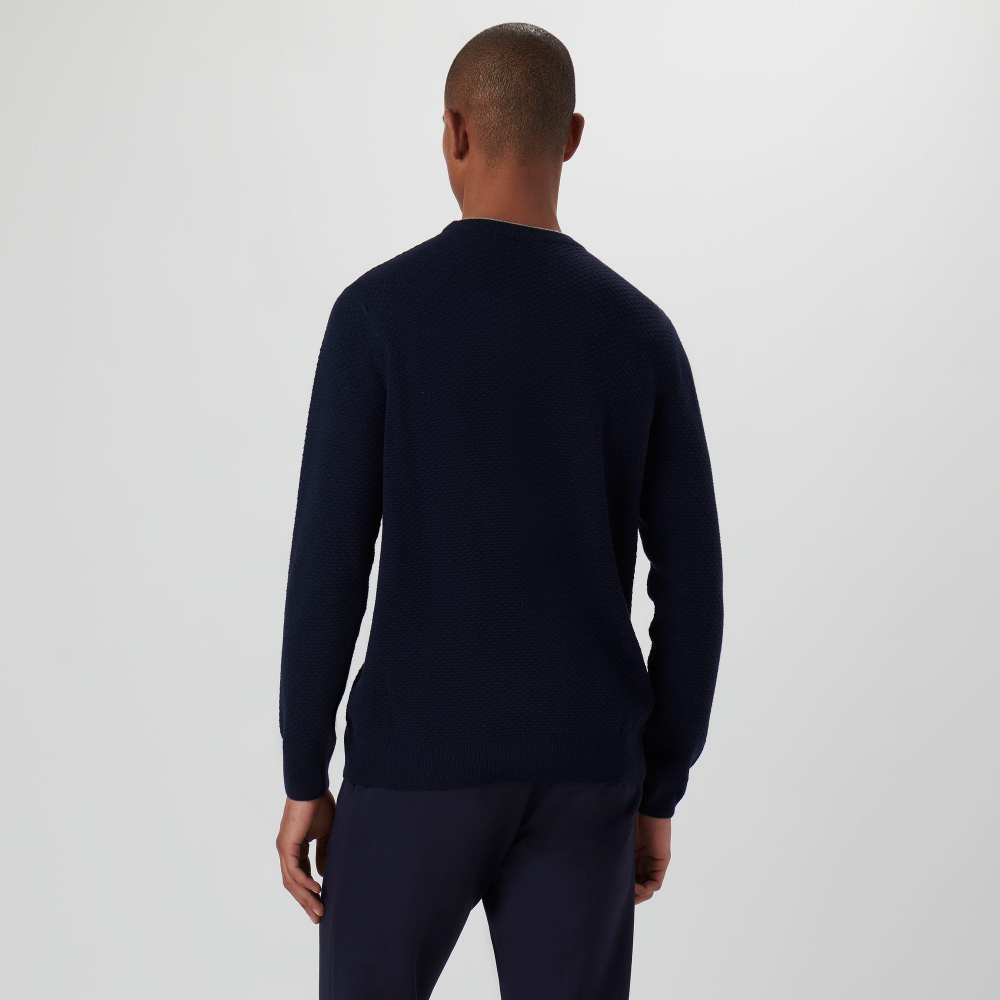 Waffle Stitch Crew Neck Sweater