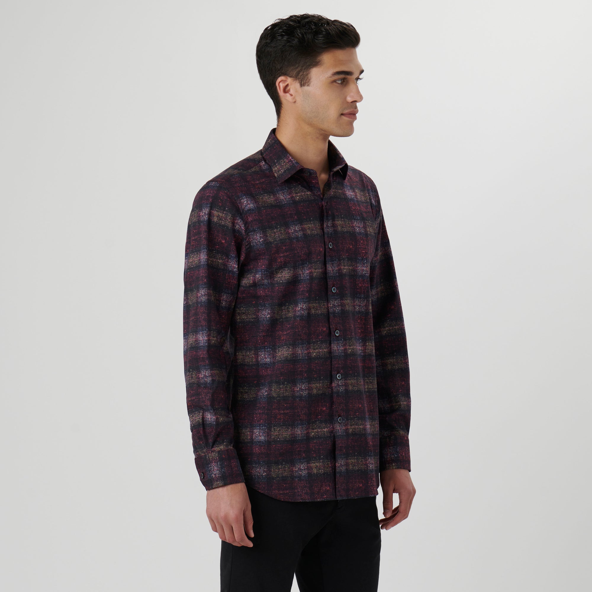 Julian Distressed Check Shirt