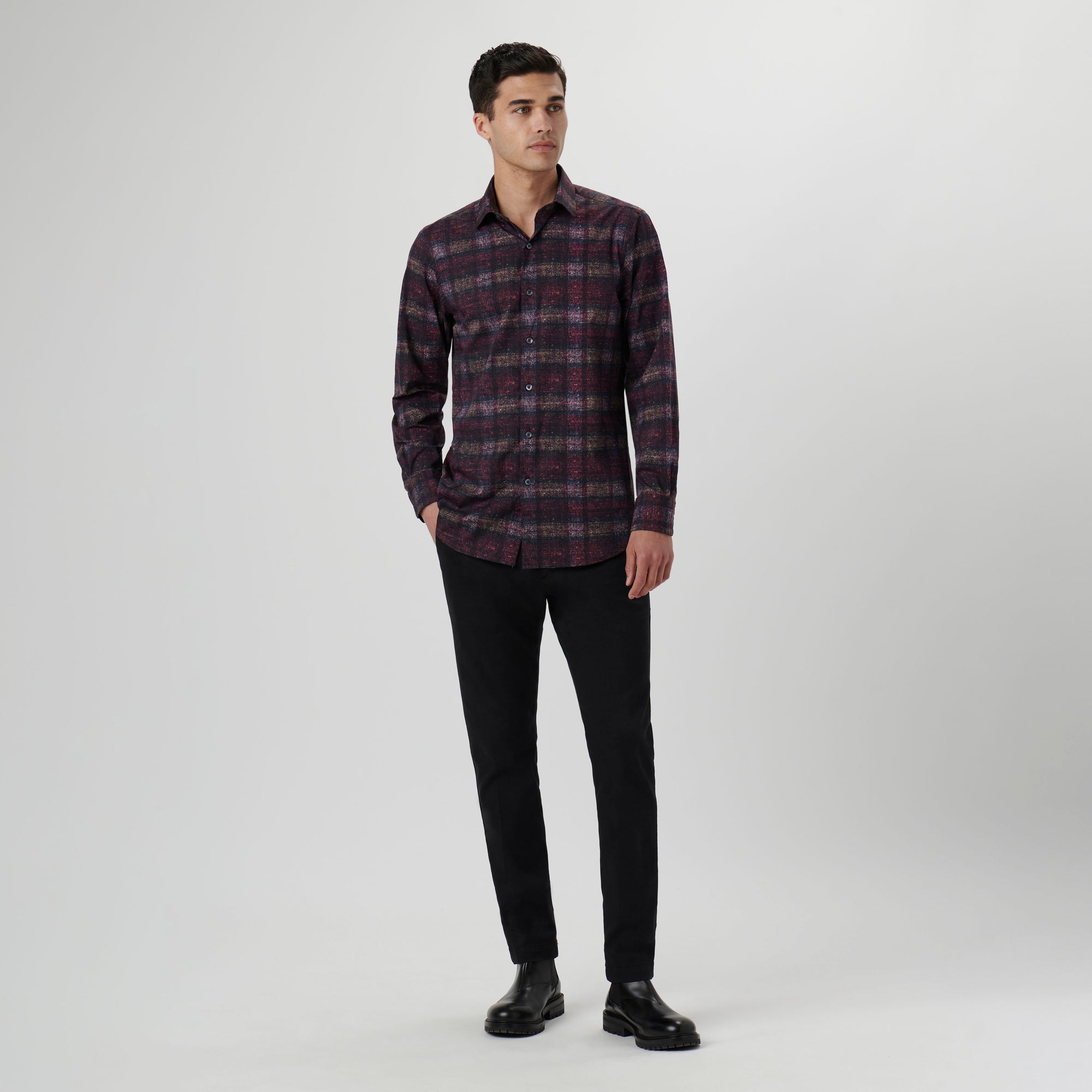 Julian Distressed Check Shirt