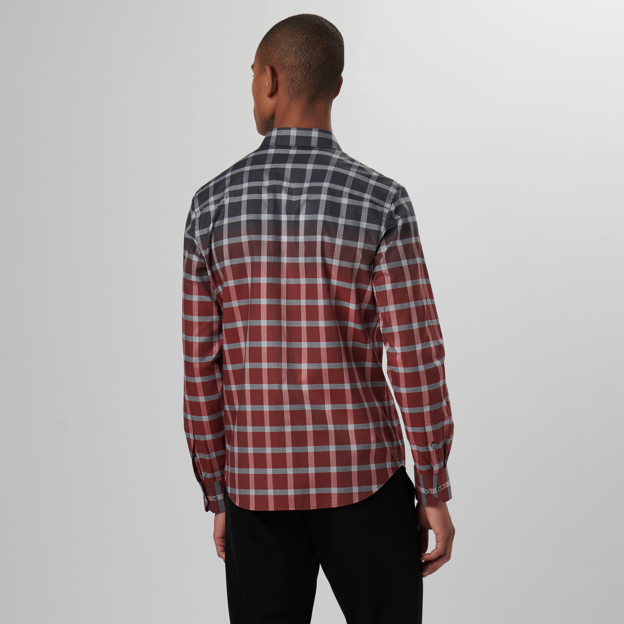 Julian Gradient Windowpane Check Shirt