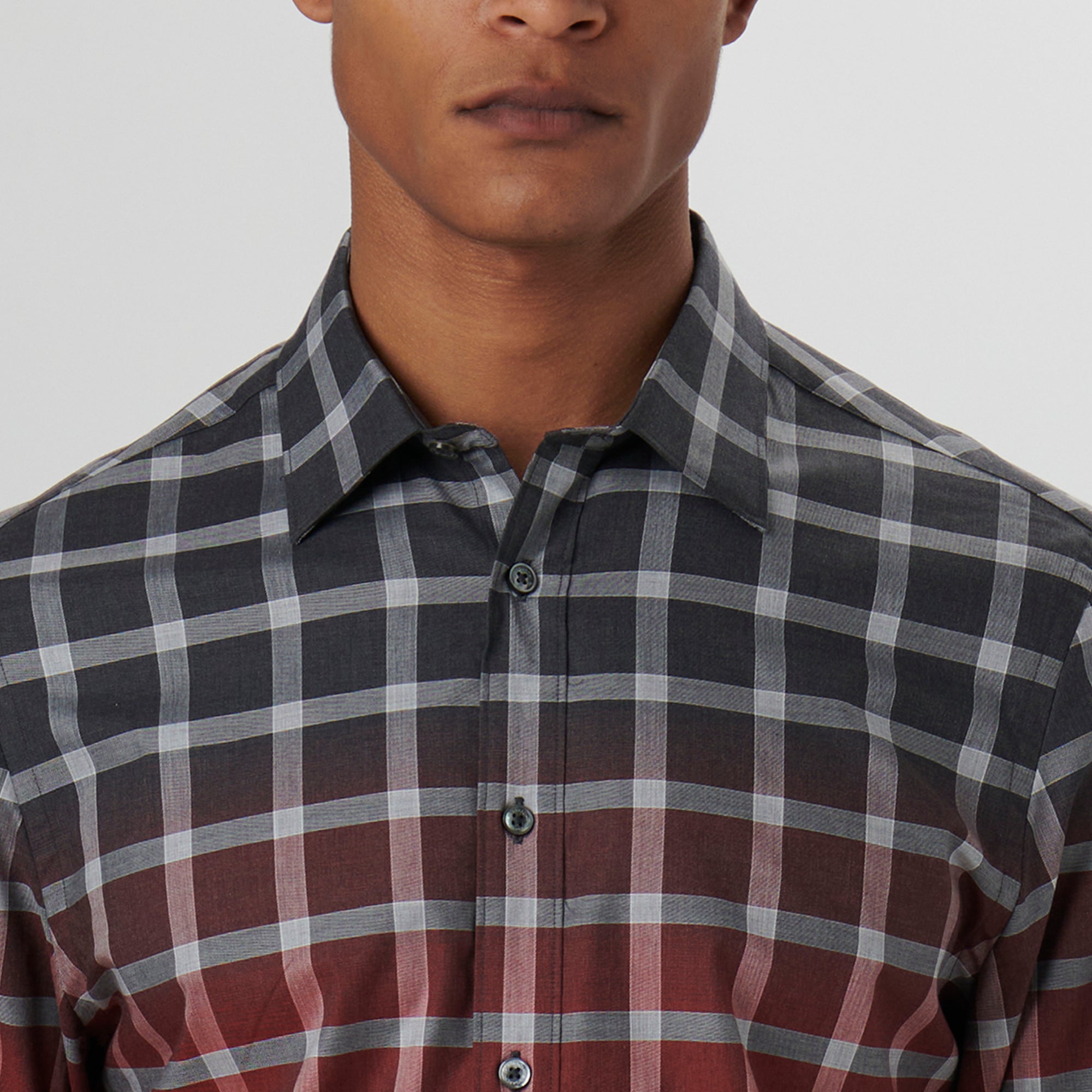Julian Gradient Windowpane Check Shirt