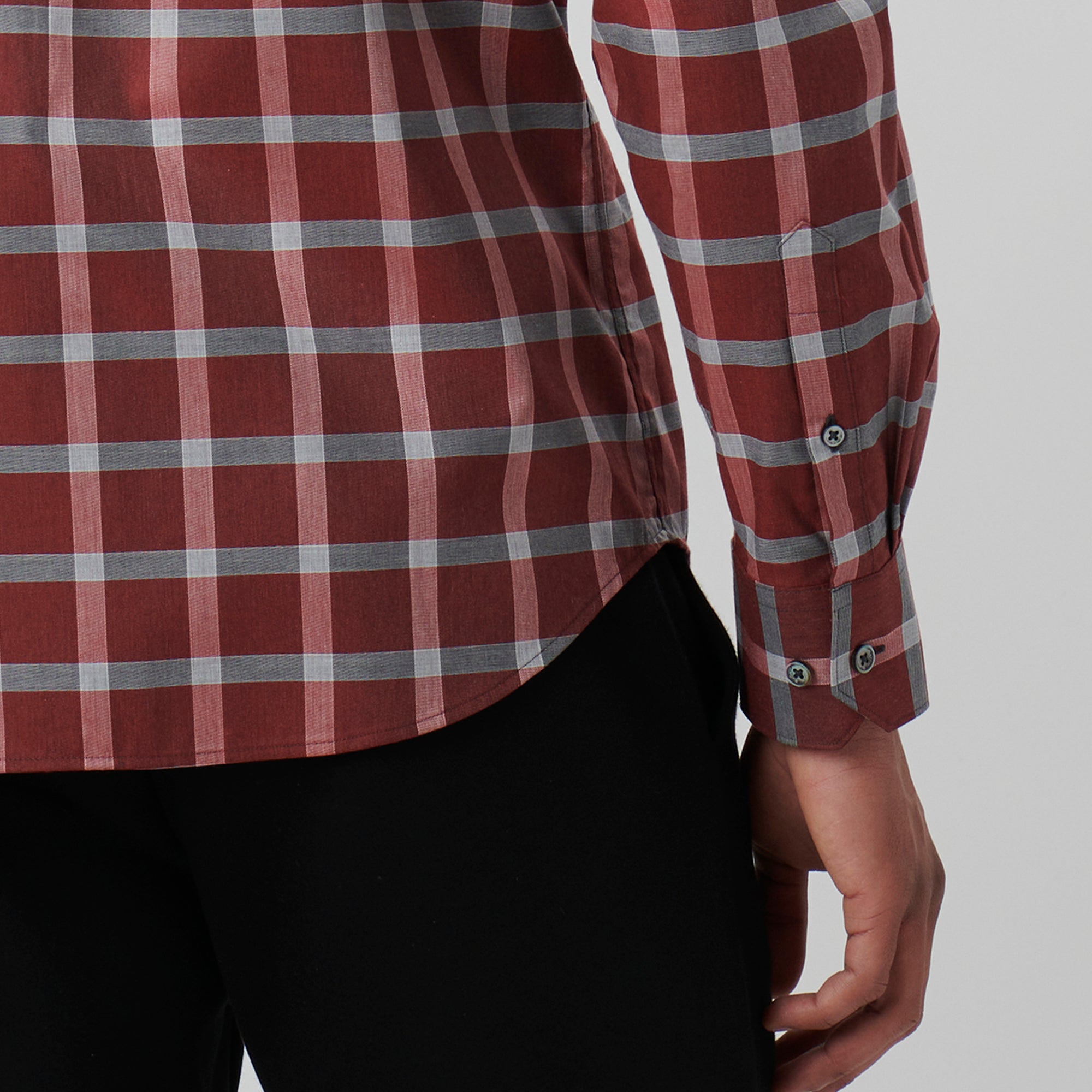 Julian Gradient Windowpane Check Shirt