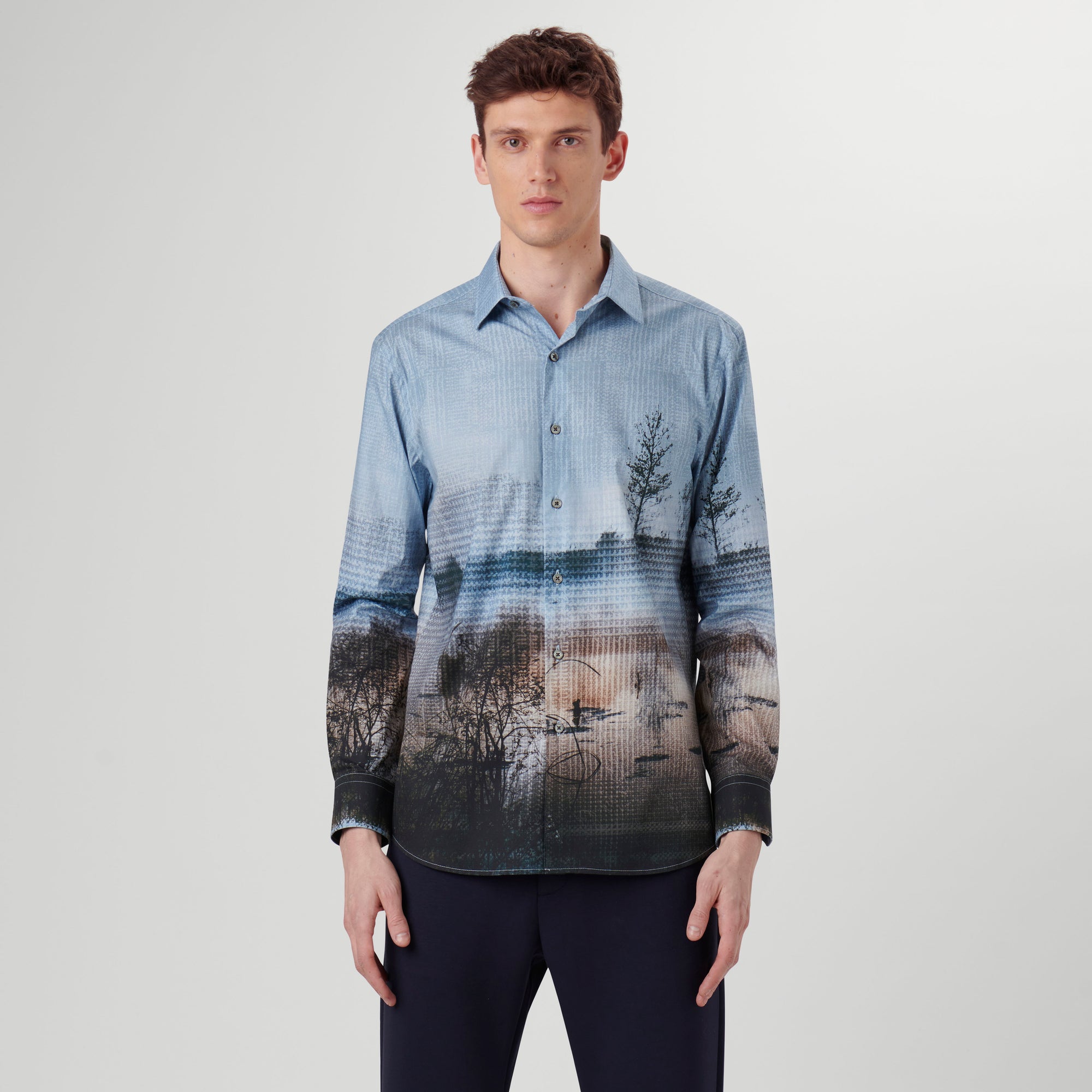 Julian Photoprint Jacquard Shirt