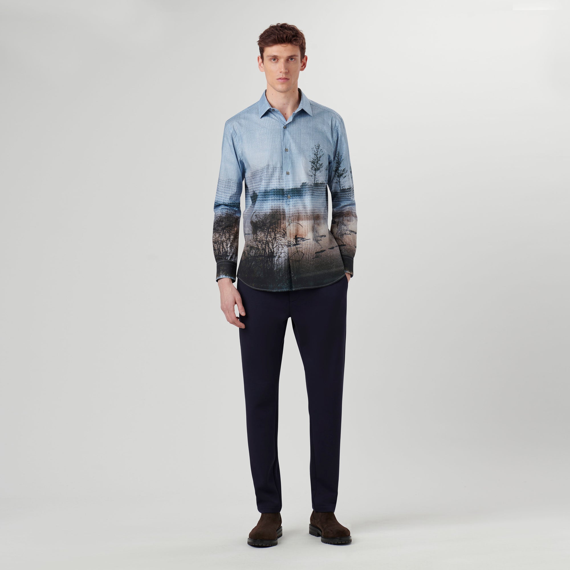 Julian Photoprint Jacquard Shirt