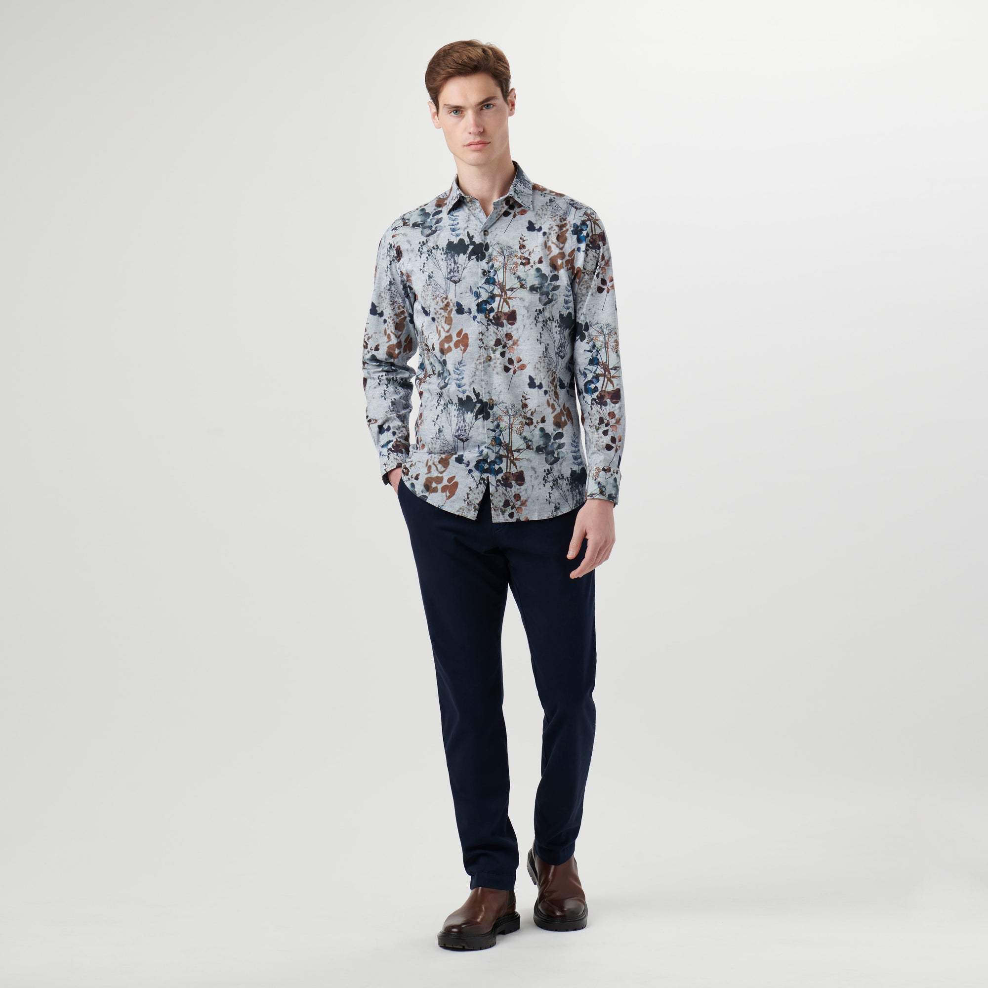 Julian Leaf Print Shirt