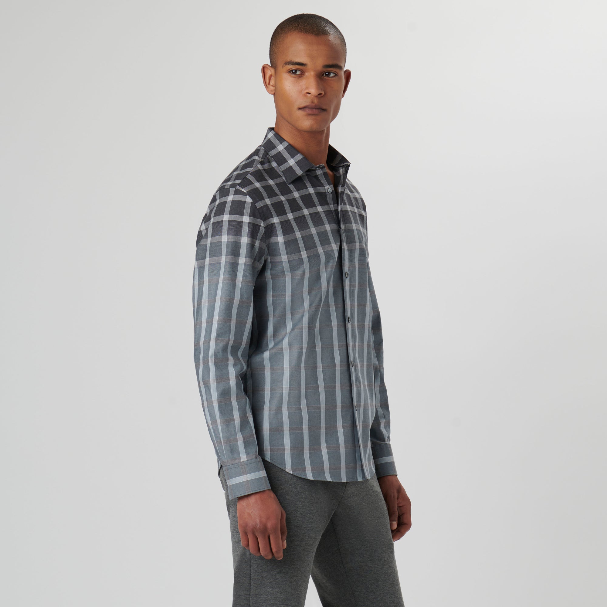 Julian Gradient Windowpane Check Shirt