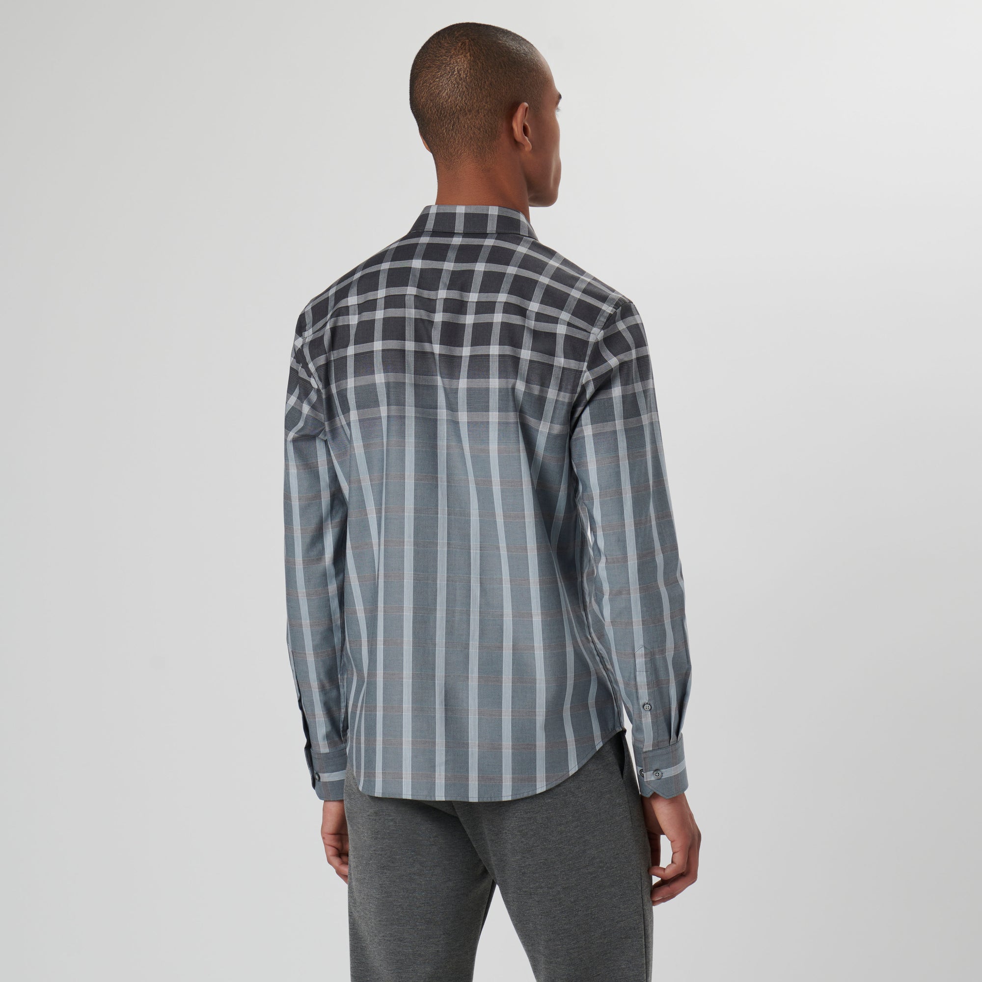Julian Gradient Windowpane Check Shirt