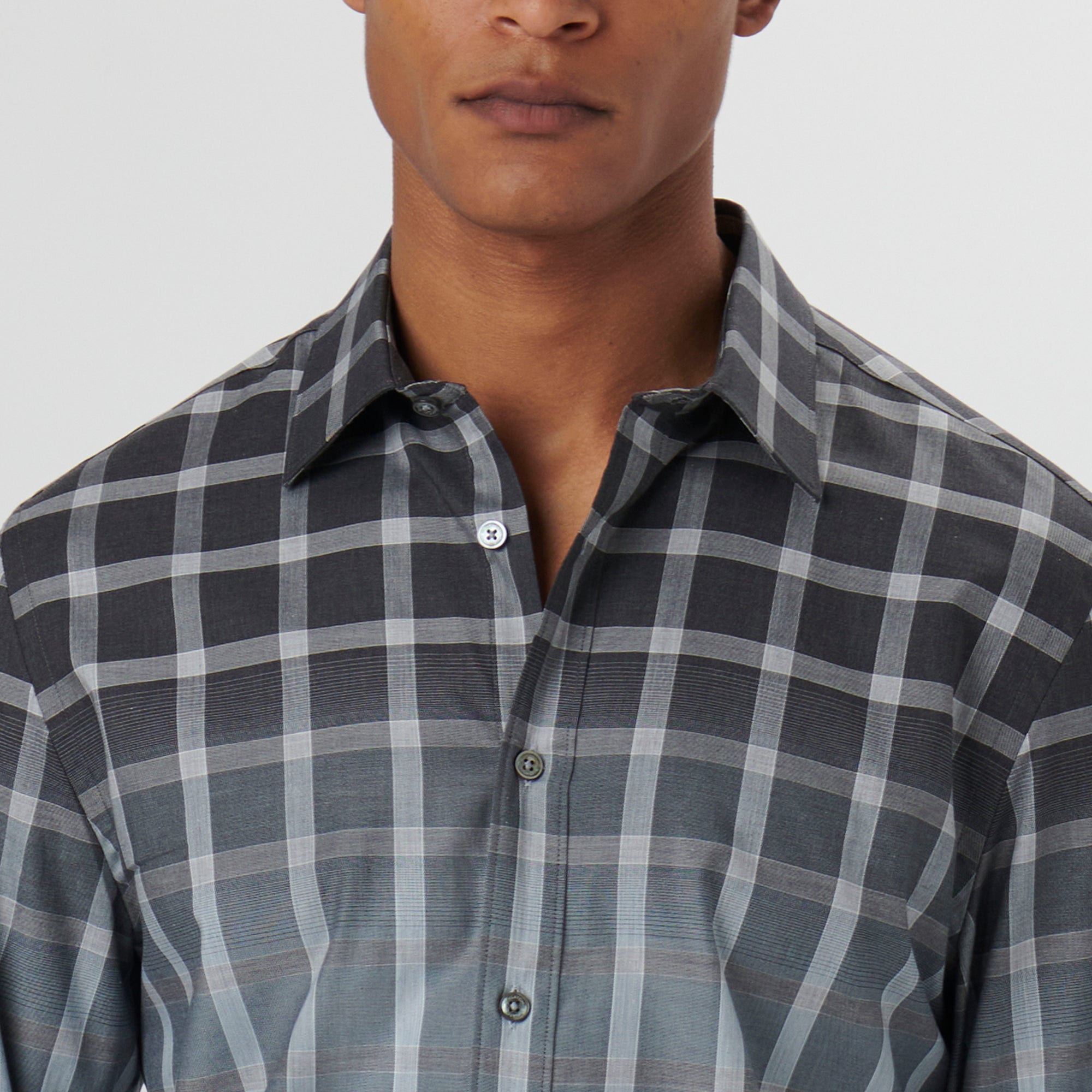 Julian Gradient Windowpane Check Shirt