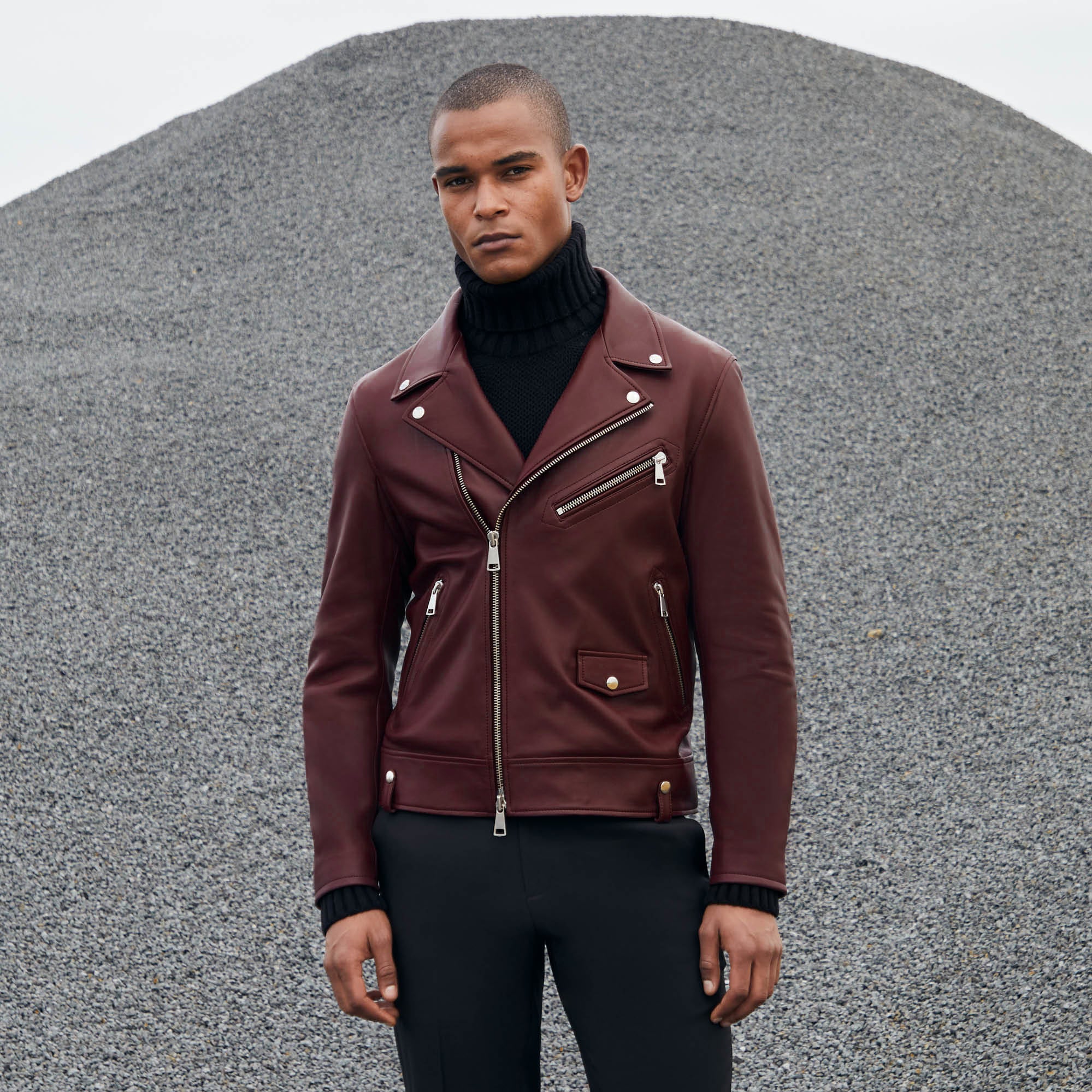 Leather Biker BUGATCHI – Jacket