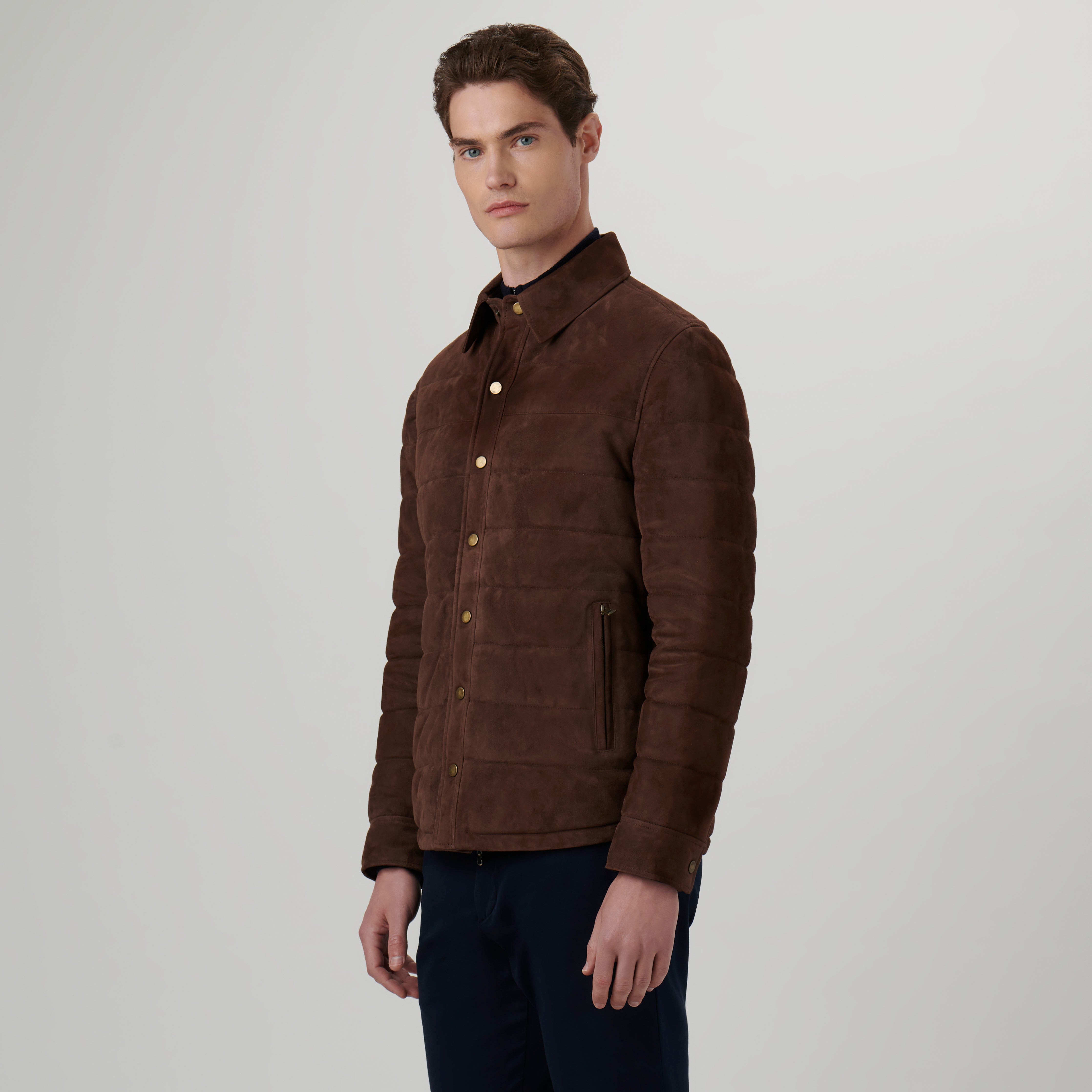 Quilted Suede Jacket – BUGATCHI