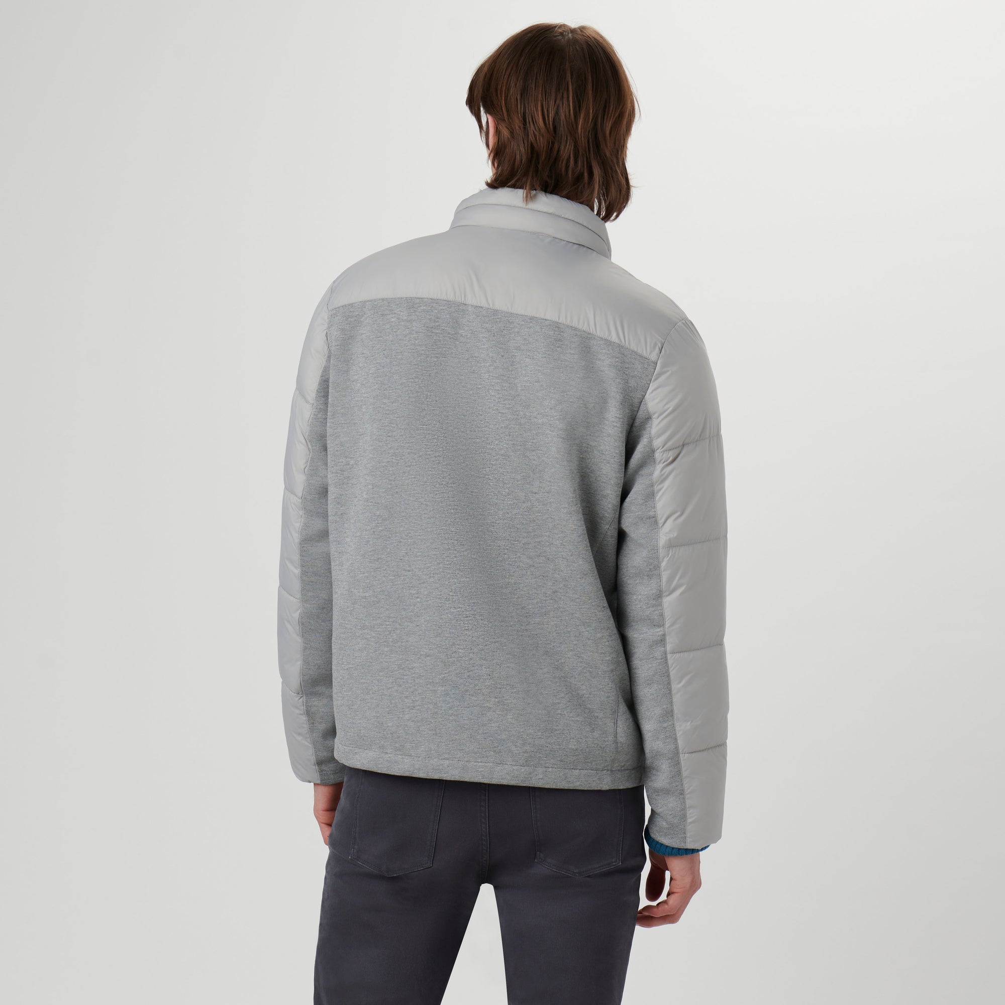 Quilted Bomber Jacket with Stow-Away Hood