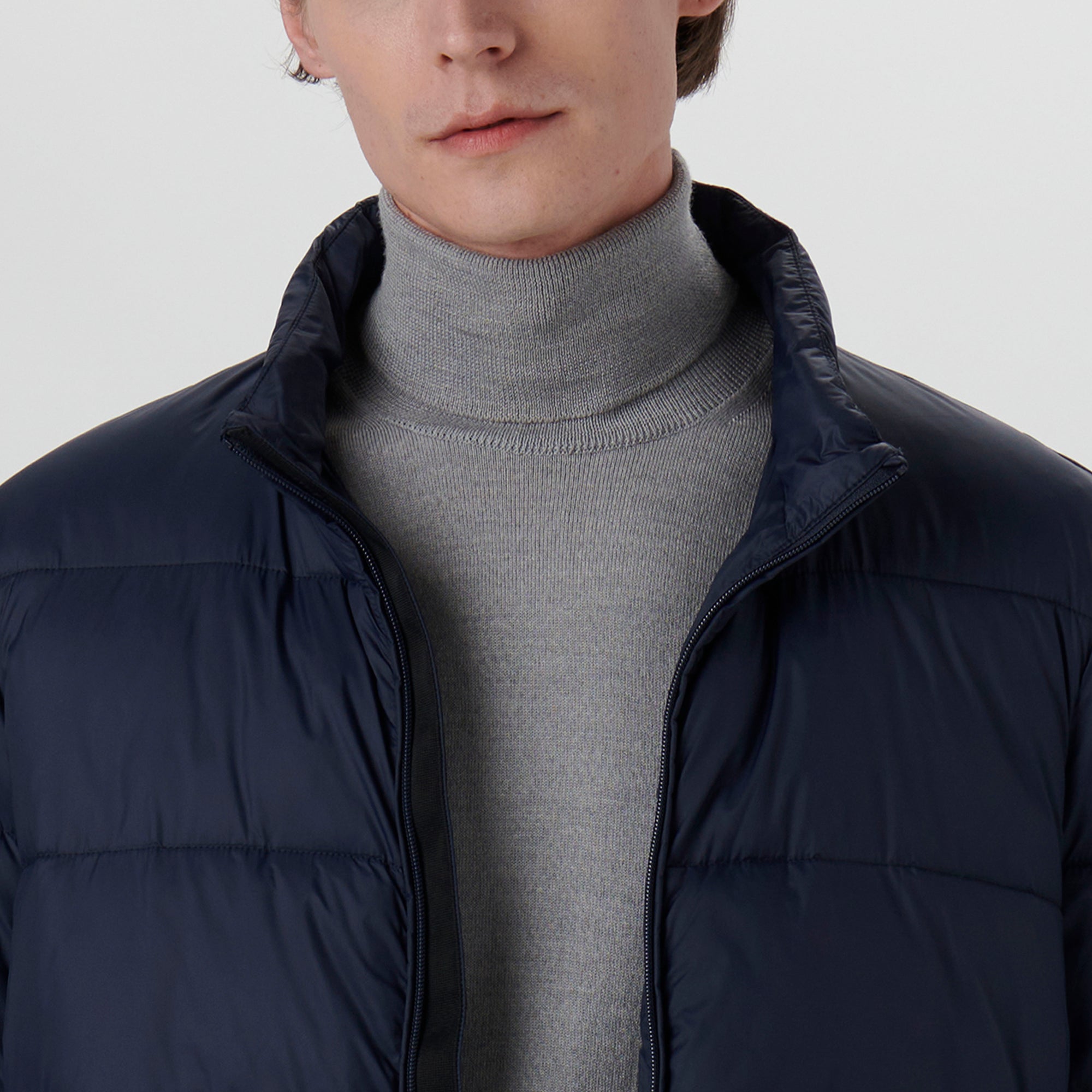 Quilted Bomber Jacket with Stow-Away Hood