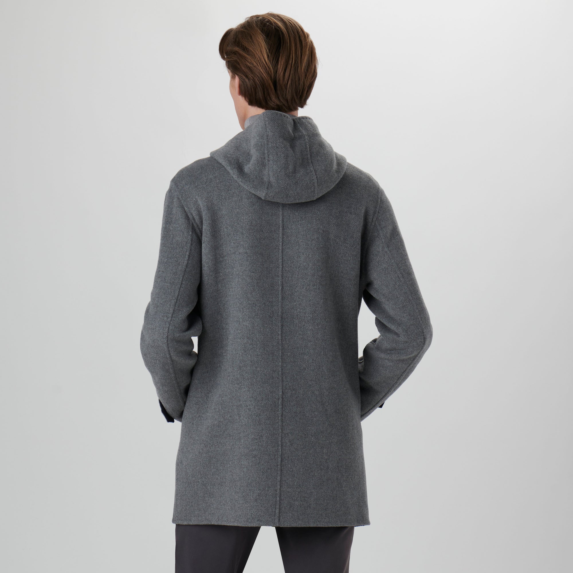 Wool Car Coat with Hood