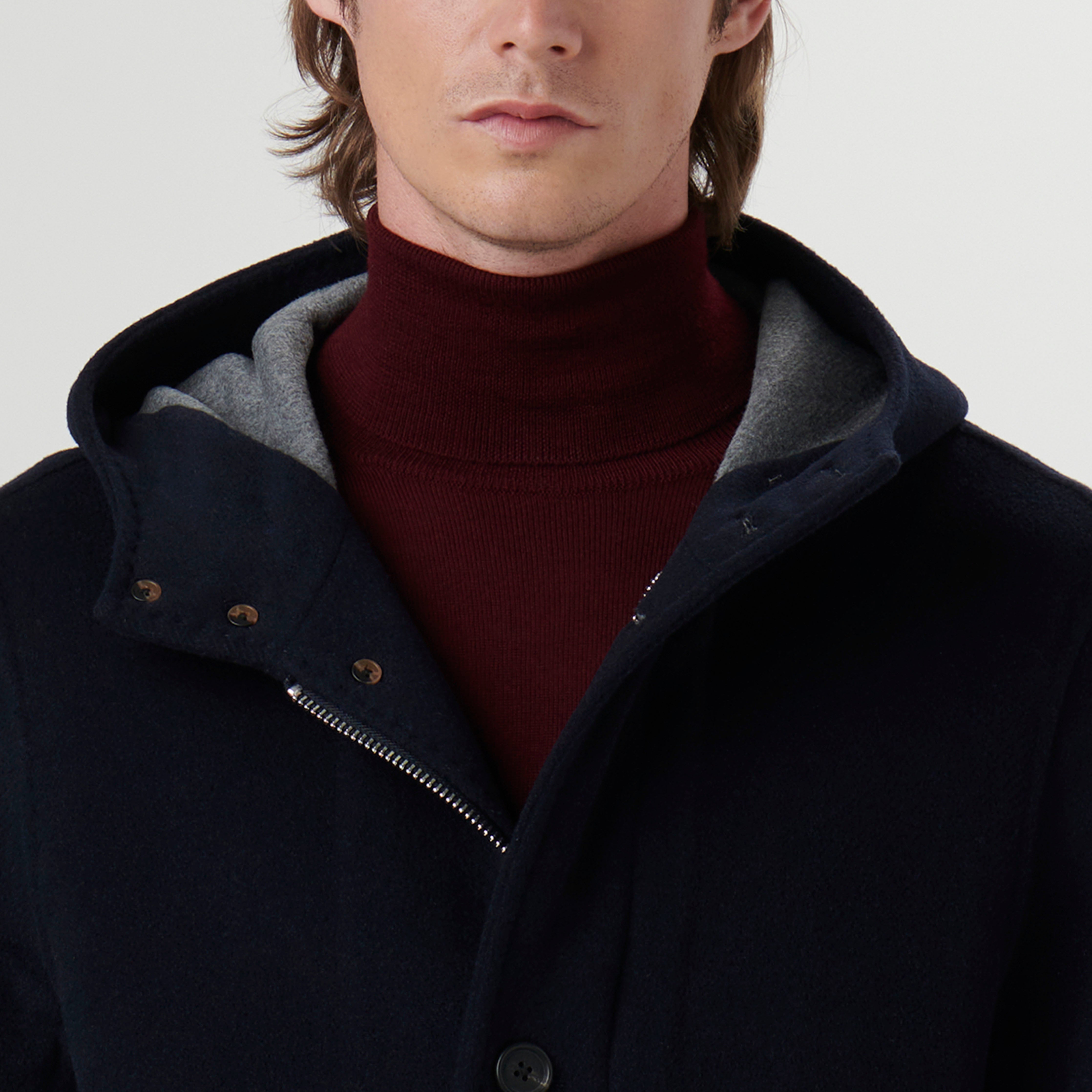 Wool Car Coat with Hood – BUGATCHI